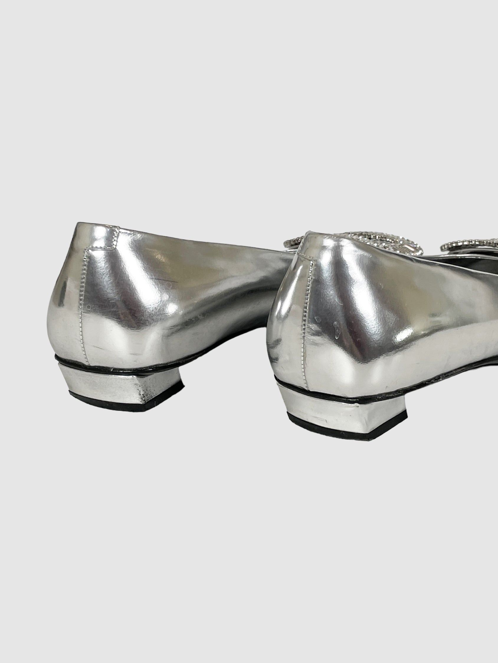 Metallic Ballerina Flats - Size 38.5