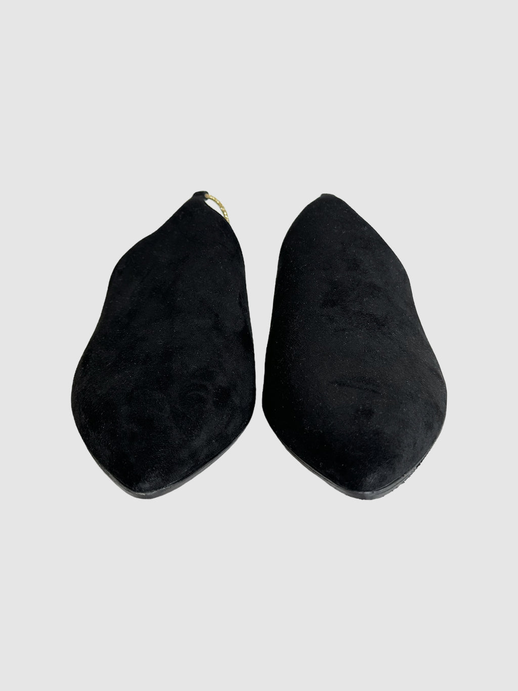 Suede with Cord Tie Mules - Size 40.5