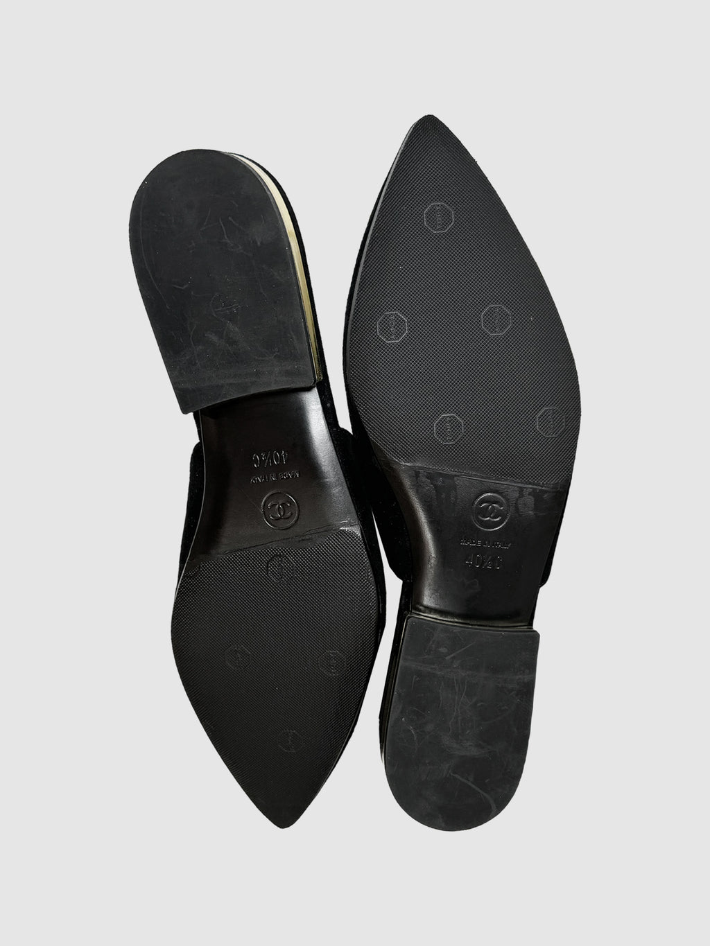 Suede with Cord Tie Mules - Size 40.5