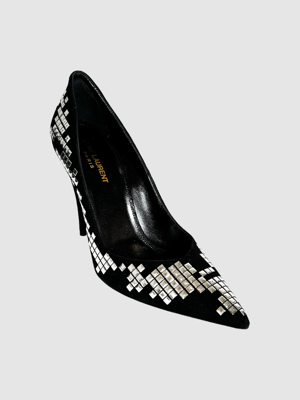 Suede Studded Pumps - Size 40