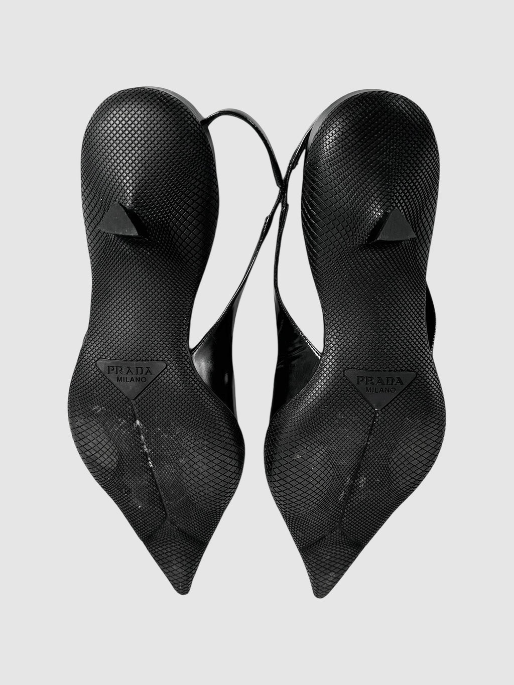 Brushed Leather Slingback Pumps - Size 38.5