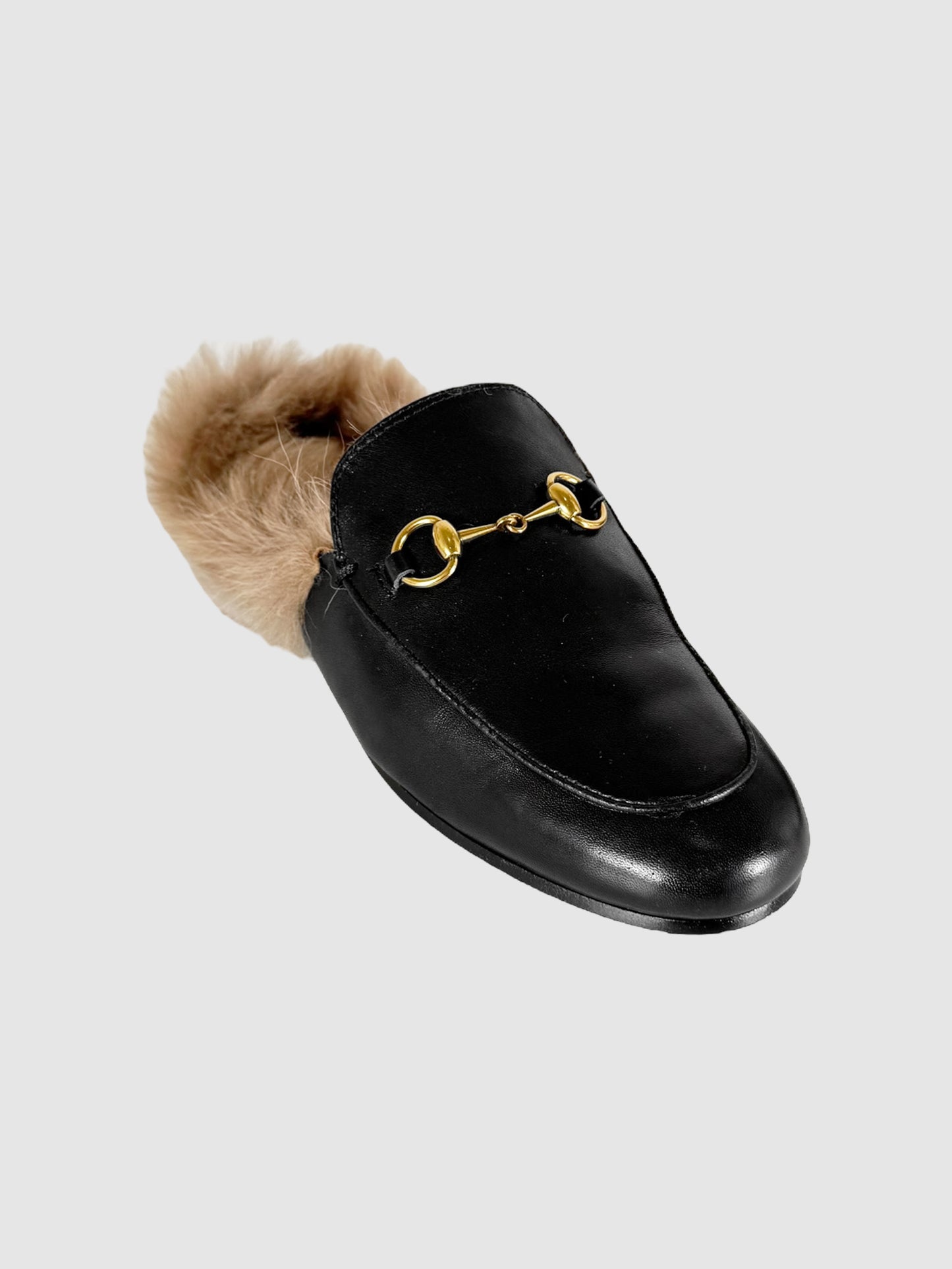 Princetown Fur Trim Mules - Size 37