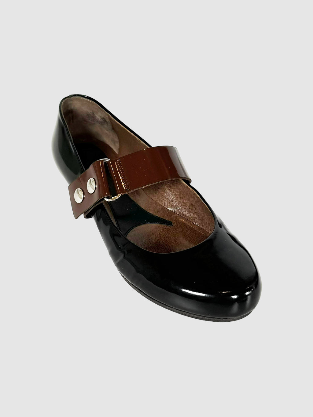 Patent Leather Ballerina Flats - Size 39.5