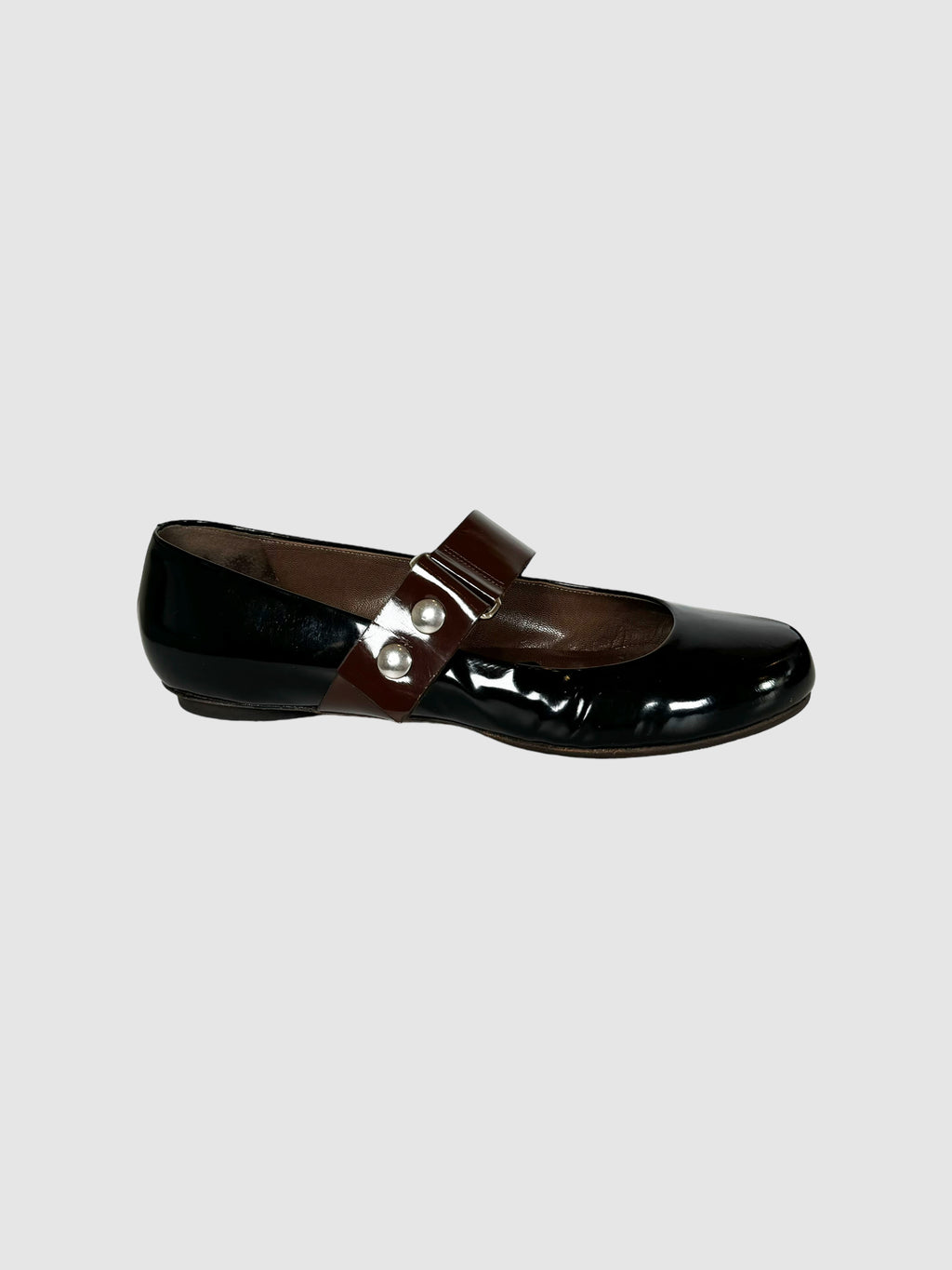 Patent Leather Ballerina Flats - Size 39.5