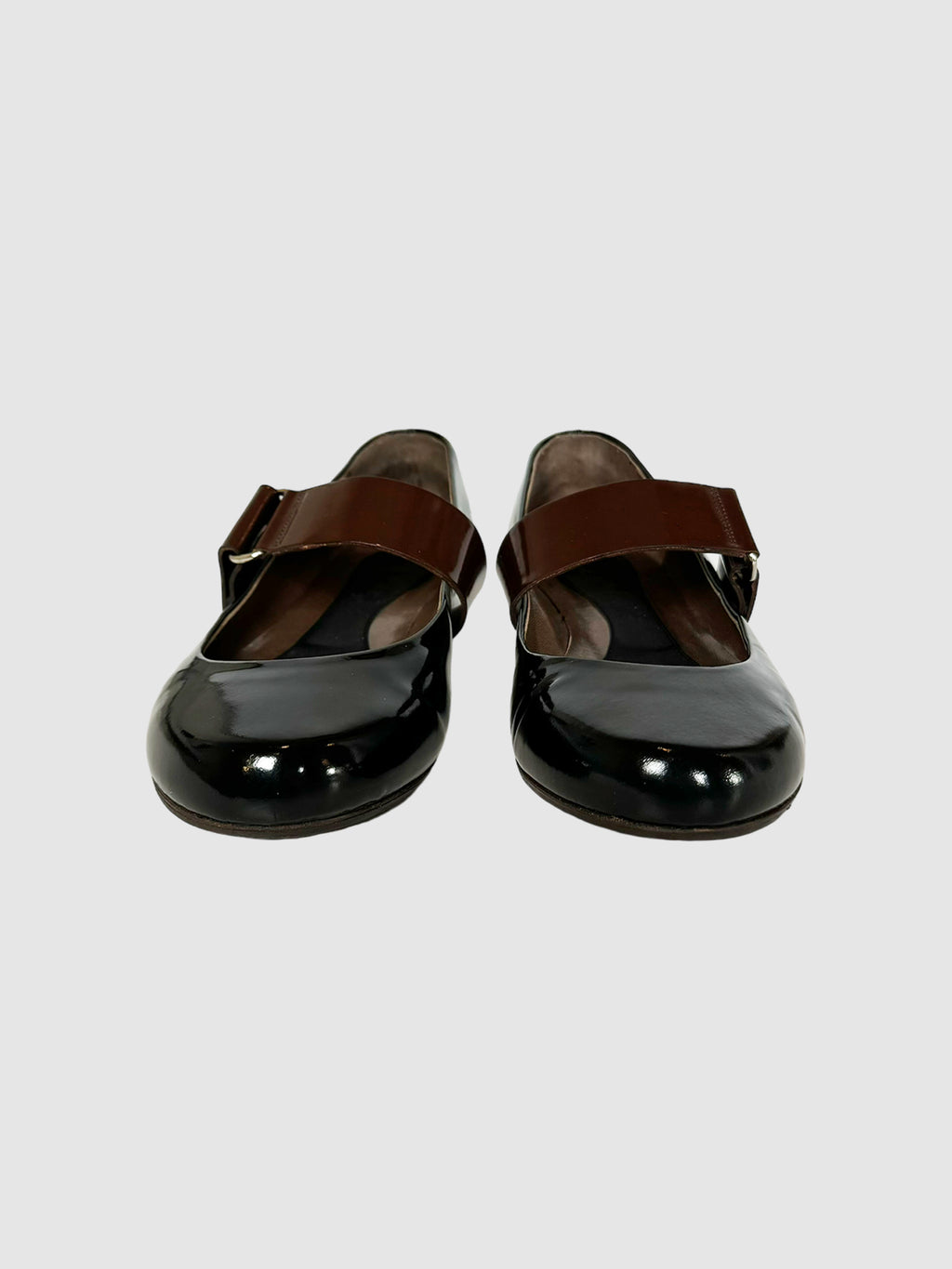 Patent Leather Ballerina Flats - Size 39.5