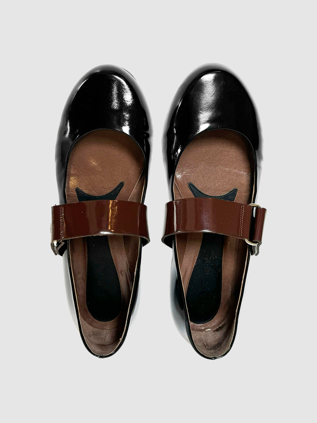 Patent Leather Ballerina Flats - Size 39.5