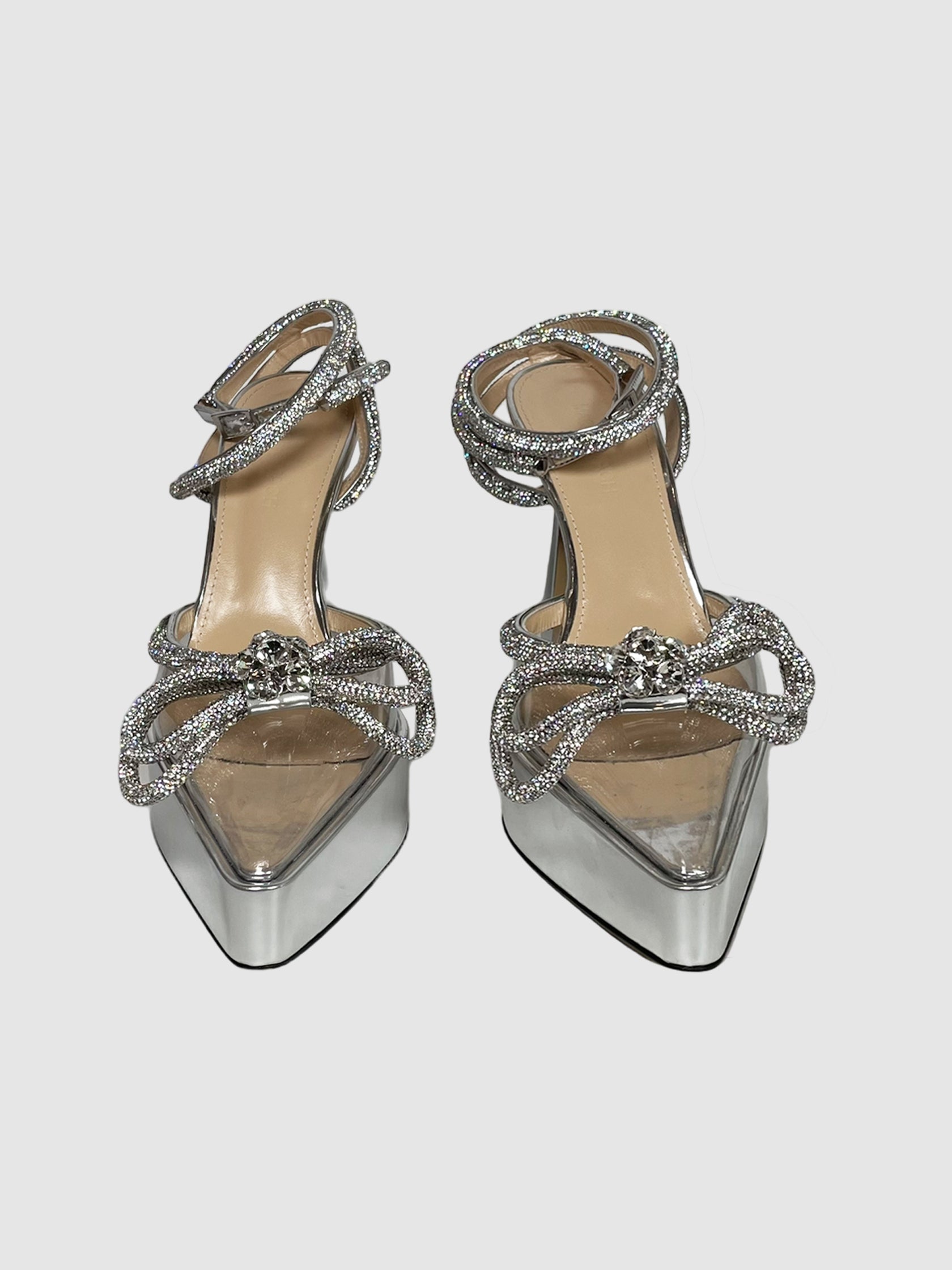 Double Bow Platform Pumps - Size 39