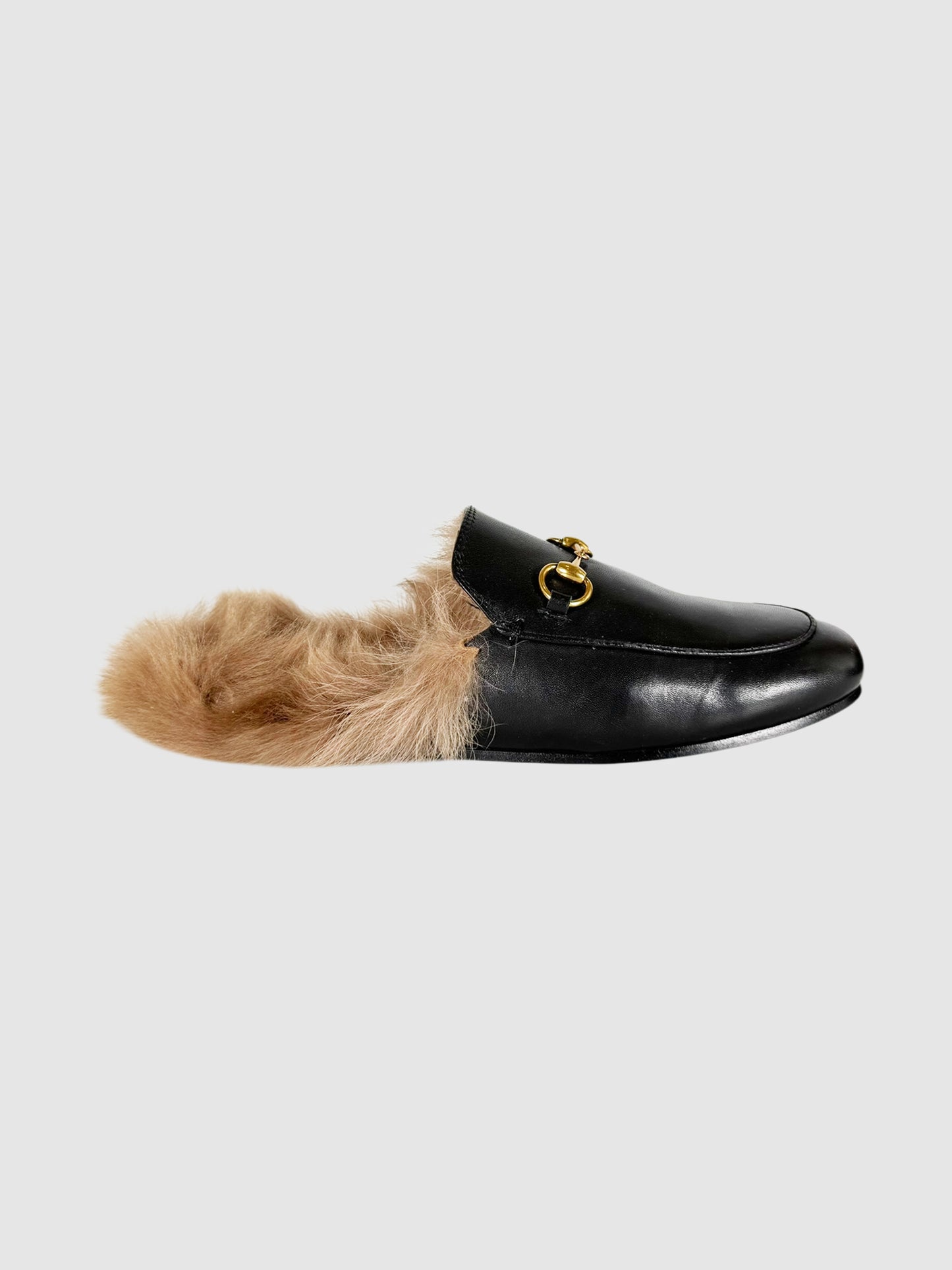 Princetown Fur Trim Mules - Size 37