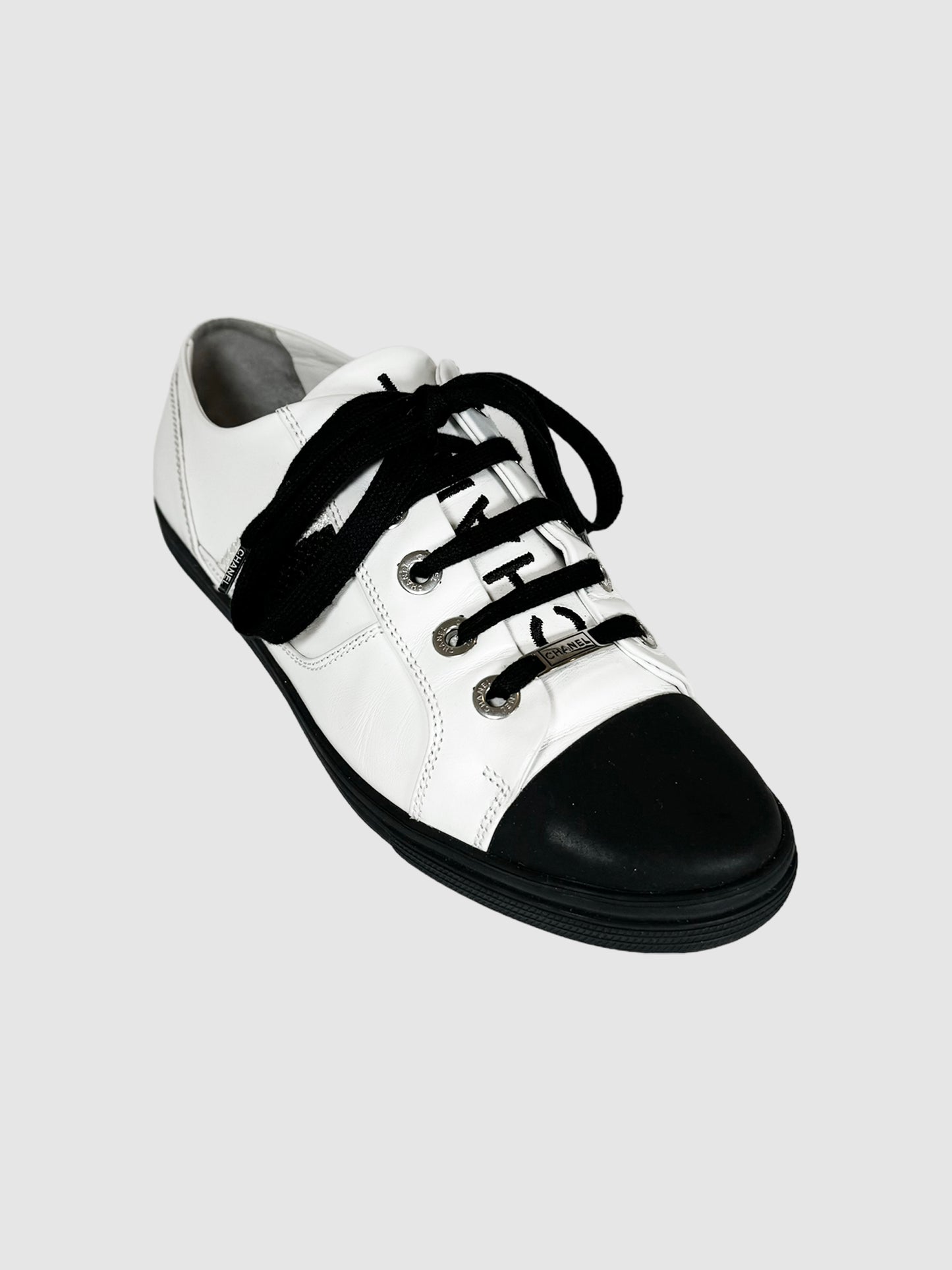 Colourblock Leather Low-Top Sneakers - Size 39.5