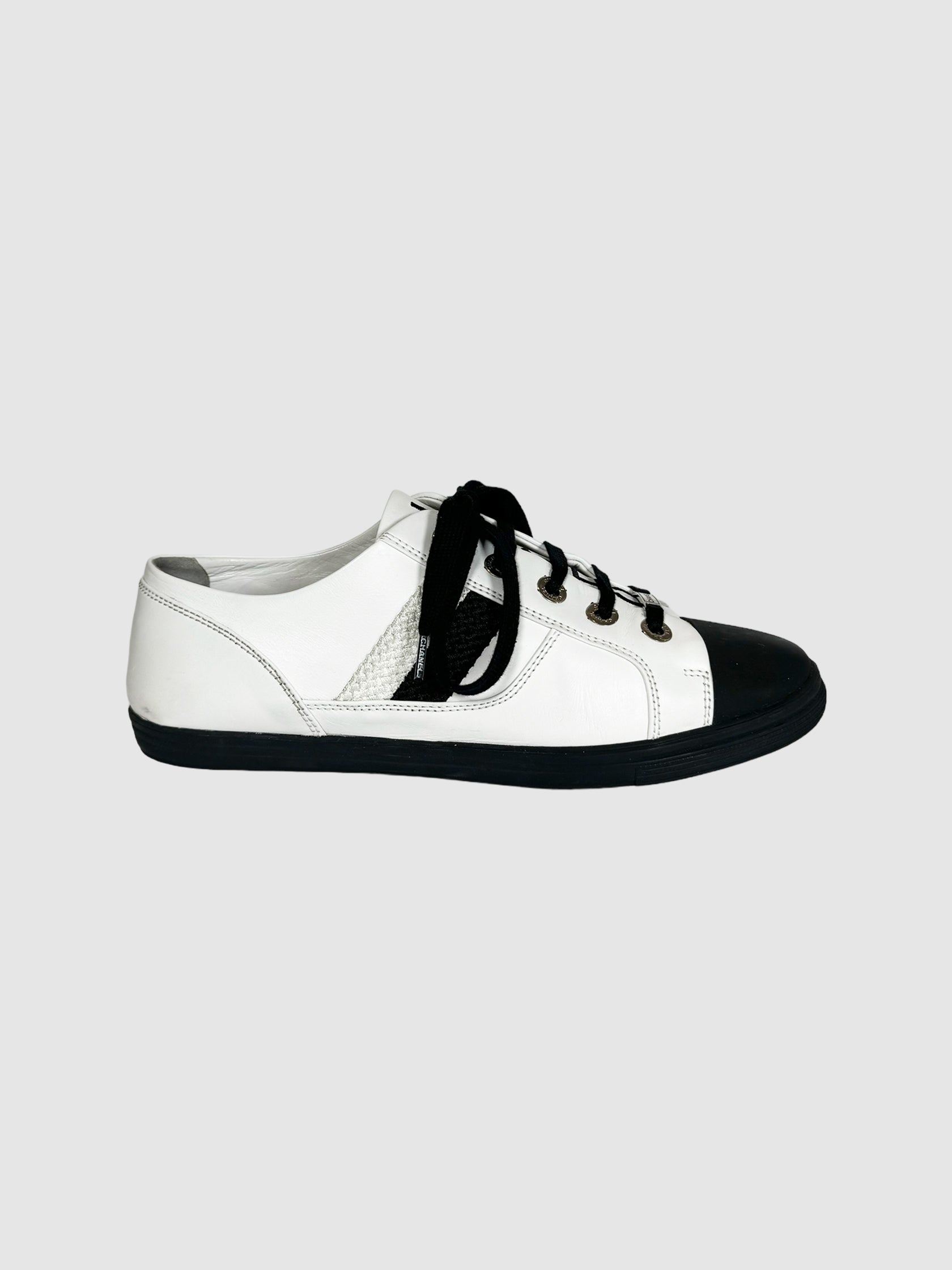 Colourblock Leather Low-Top Sneakers - Size 39.5
