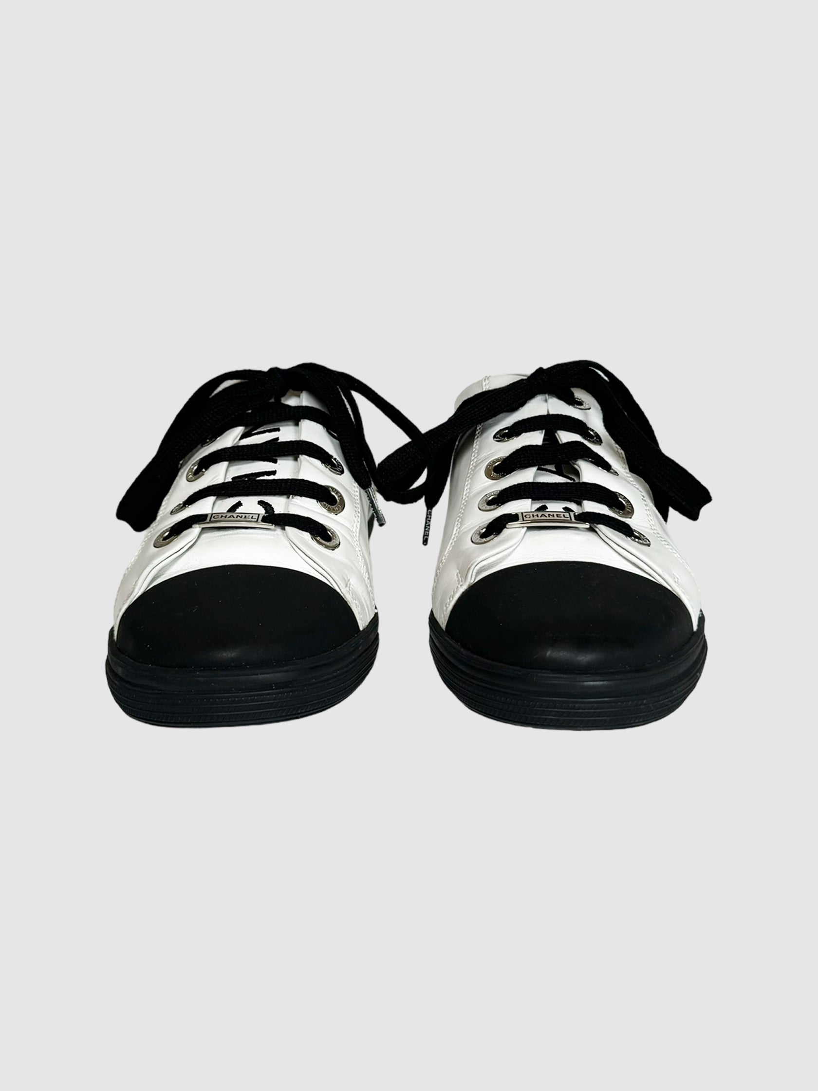 Colourblock Leather Low-Top Sneakers - Size 39.5