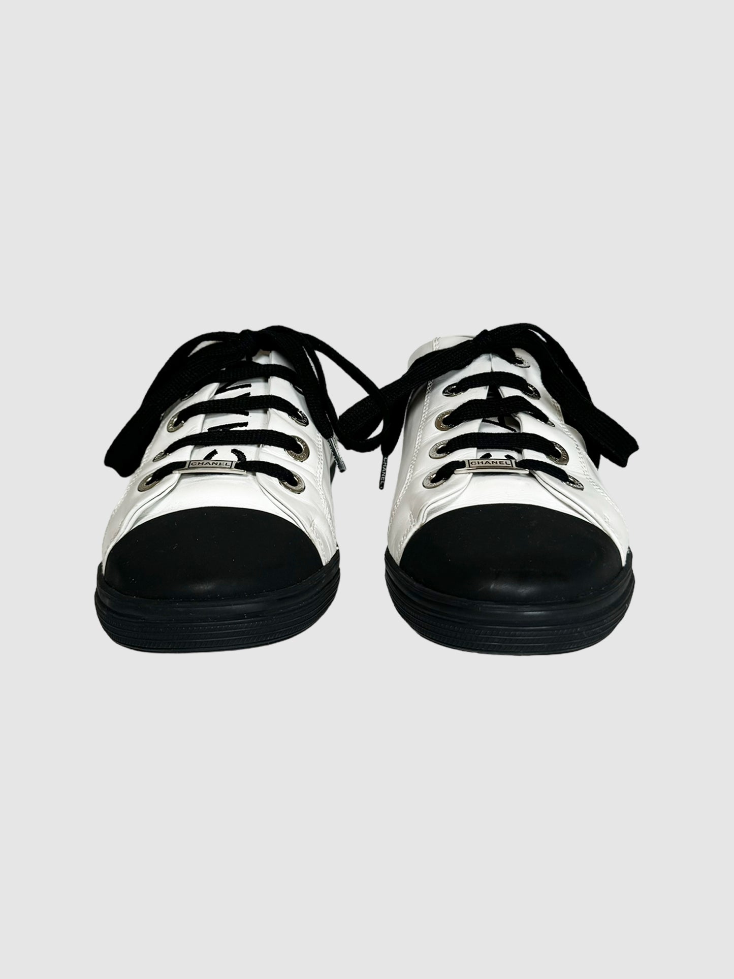 Chanel Leather Sneakers - Size 39.5