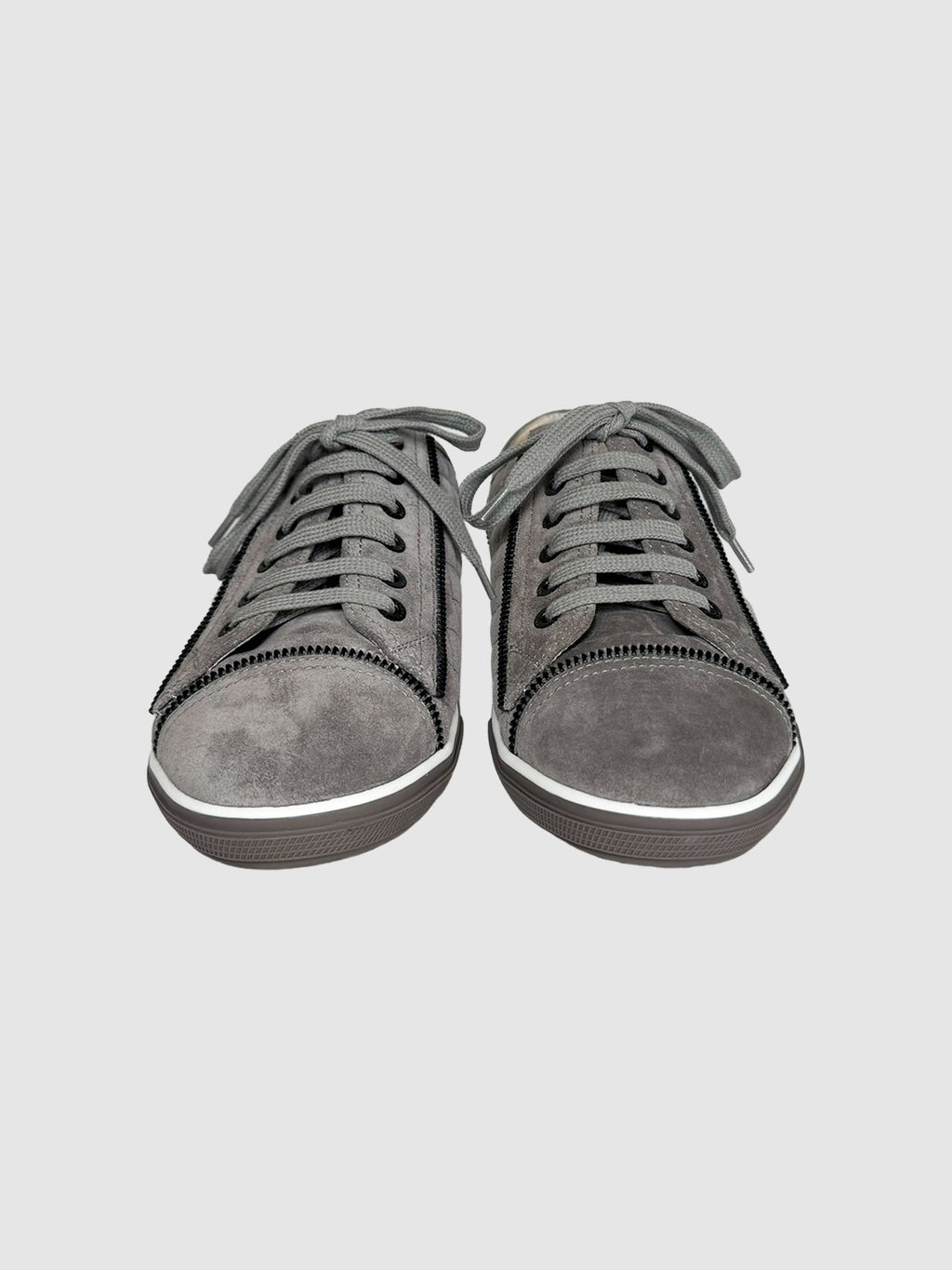 Quilted Suede Low-Top Sneakers - Size 39.5