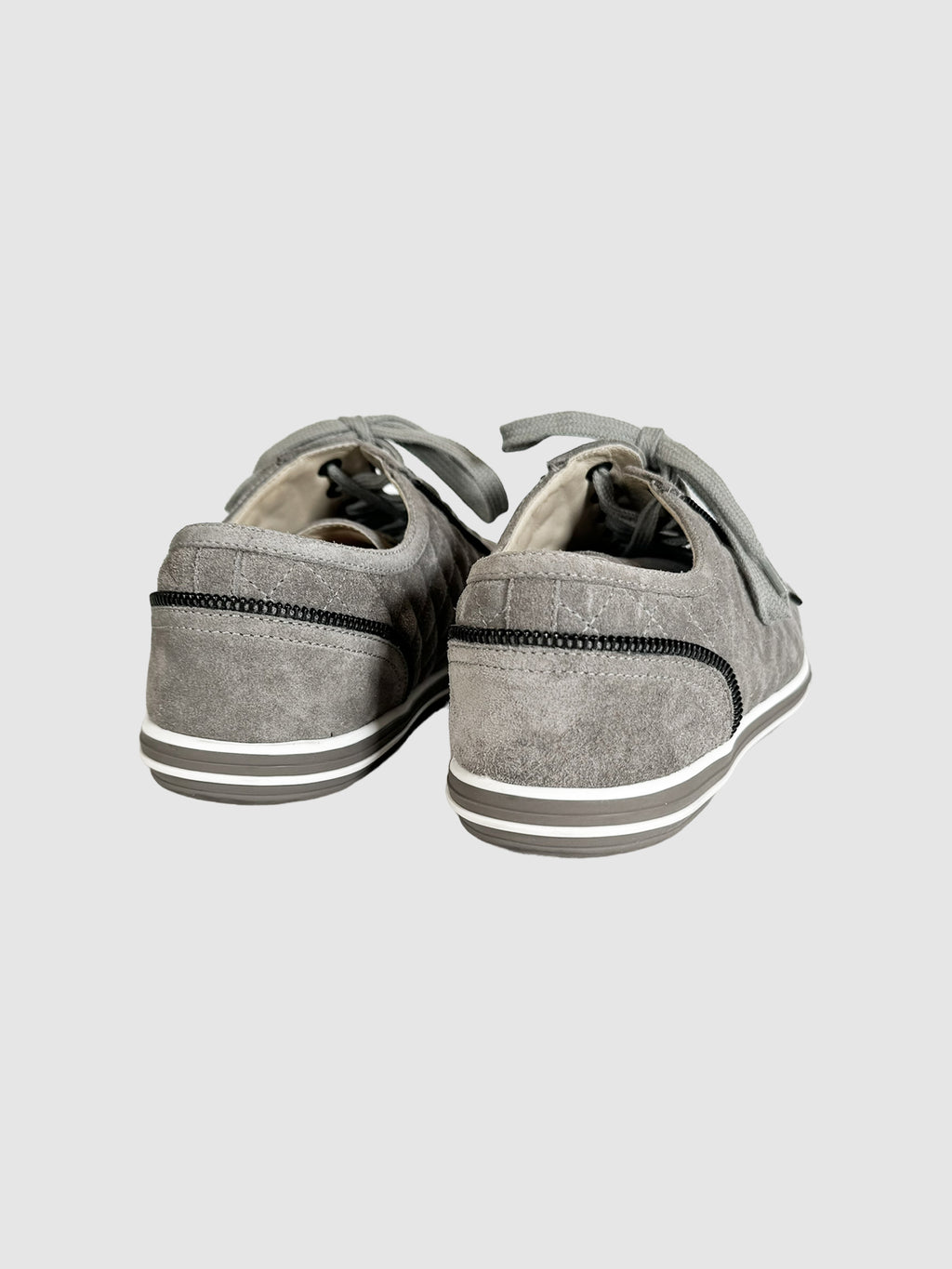 Quilted Suede Low-Top Sneakers - Size 39.5