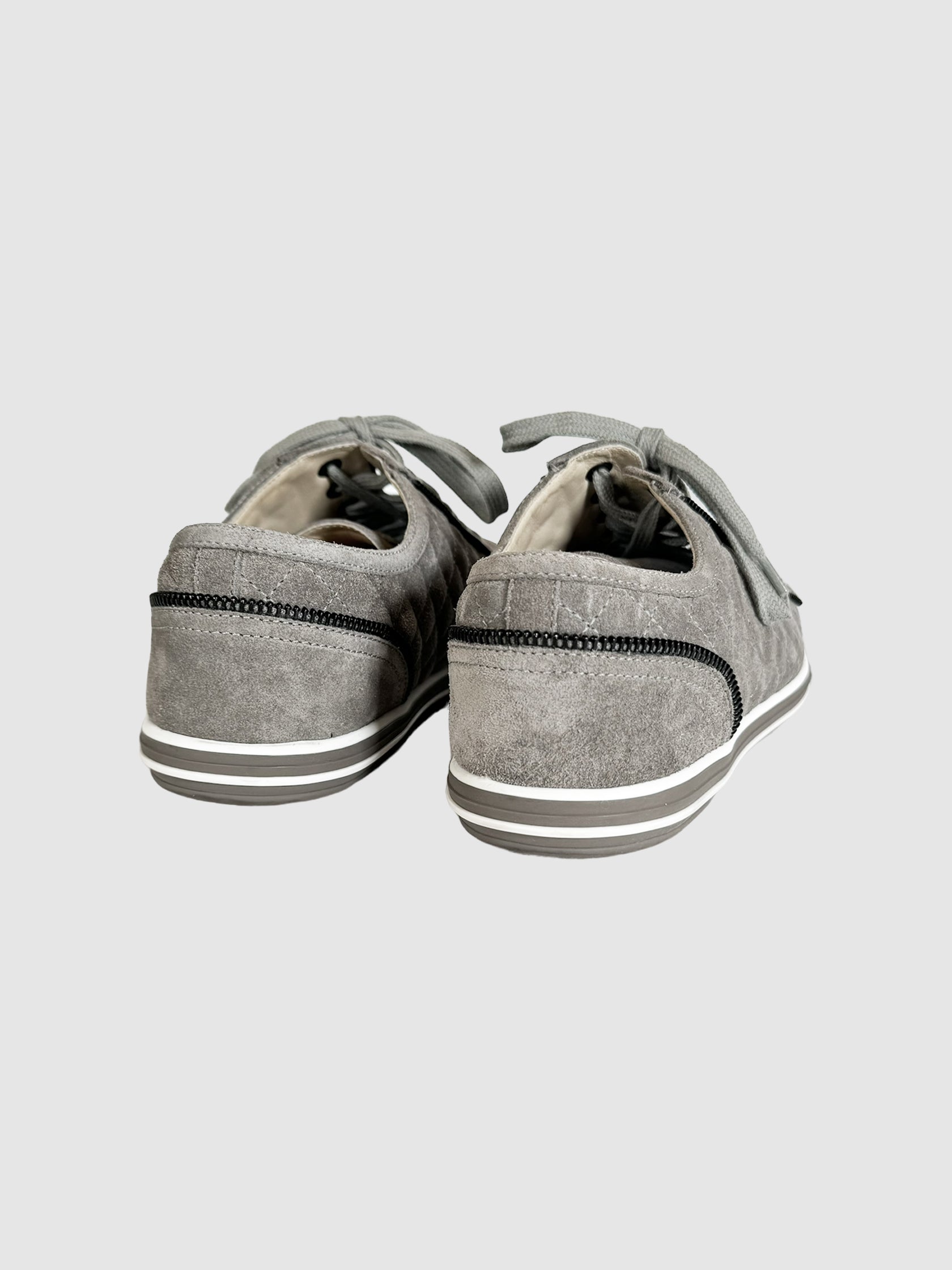Quilted Suede Low-Top Sneakers - Size 39.5