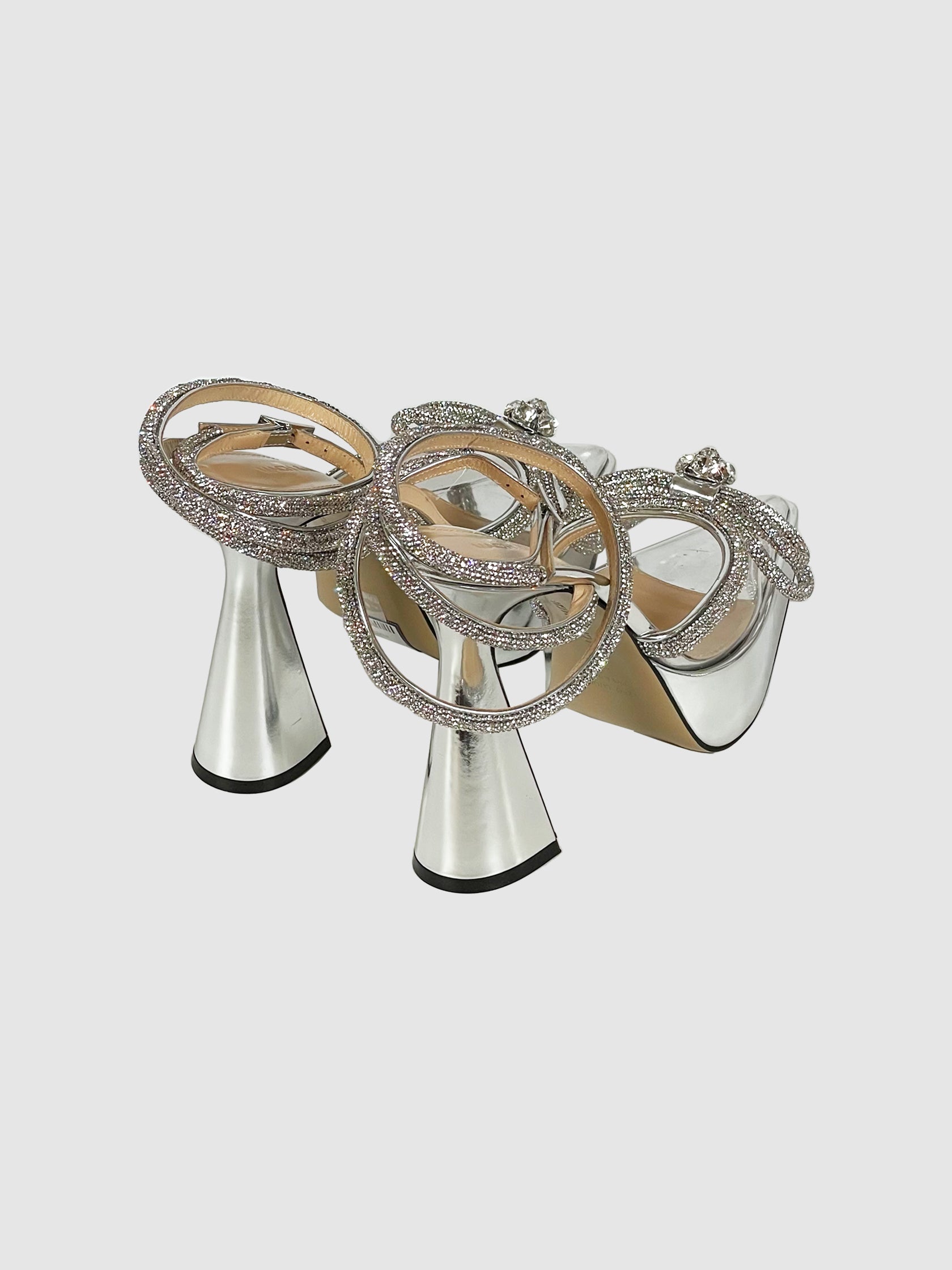 Double Bow Platform Pumps - Size 39