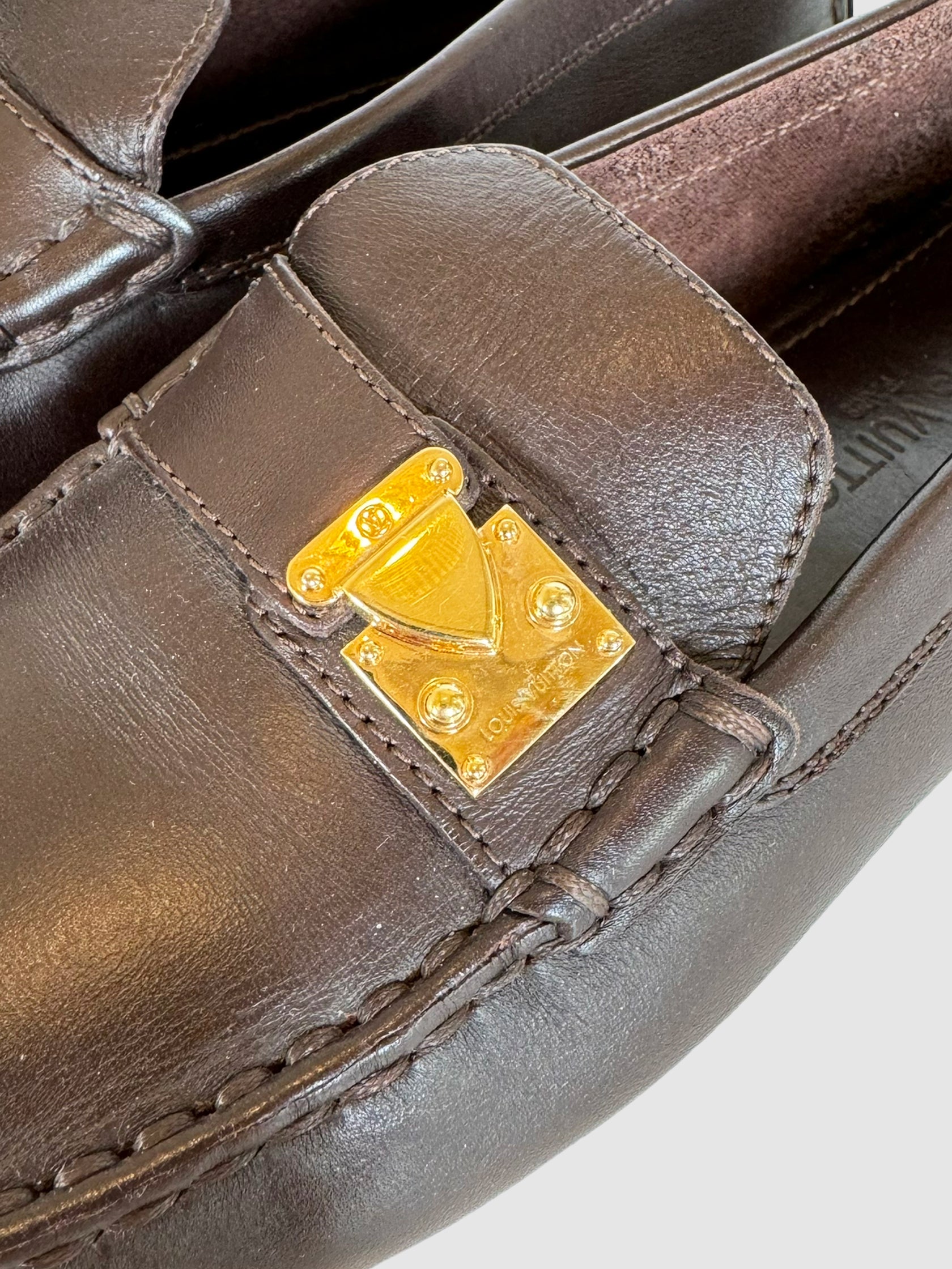 Leather Loafers with Hardware - Size 38.5