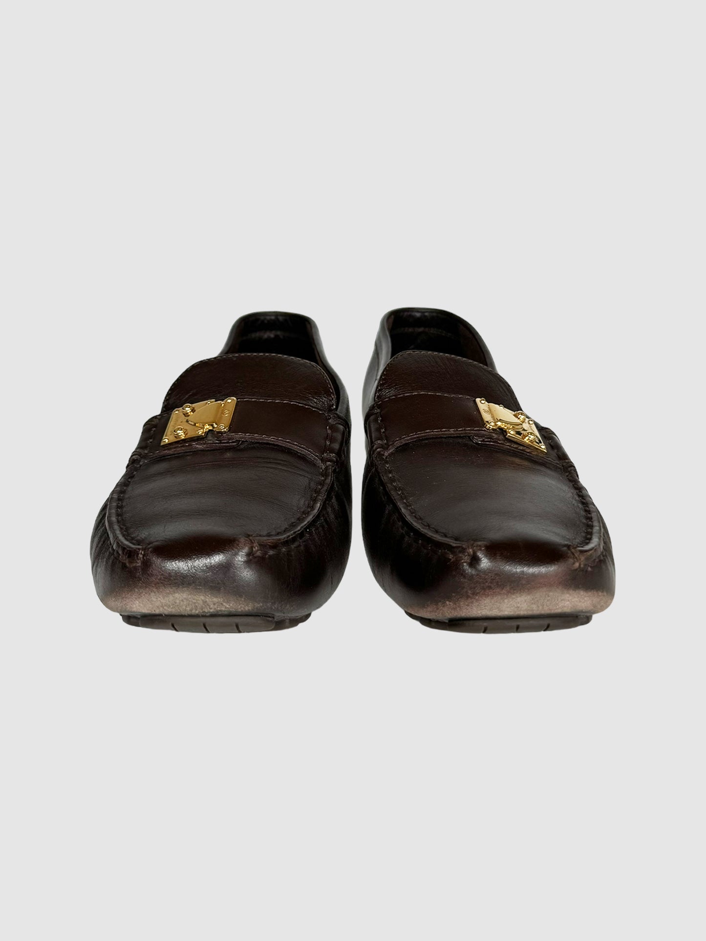 Leather Loafers with Hardware - Size 38.5