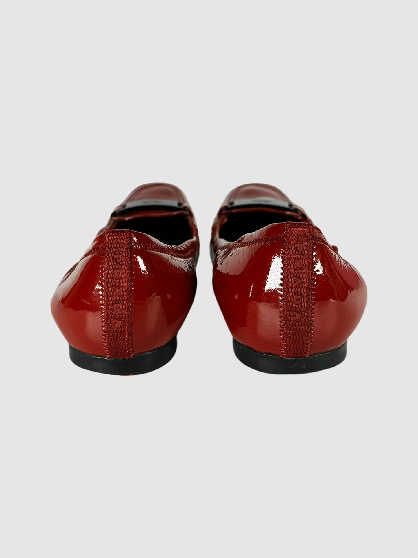 Patent Leather Scrunch Loafers - Size 36.5