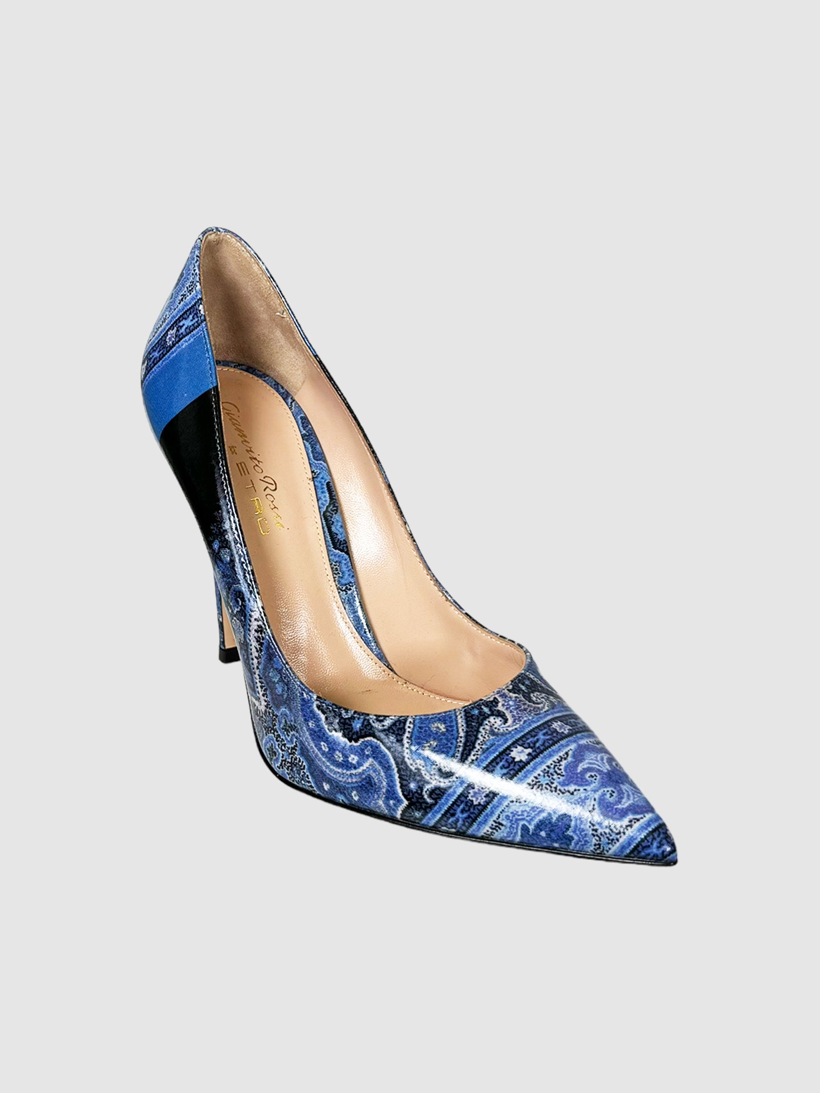 Paisley Print Pumps - Size 38