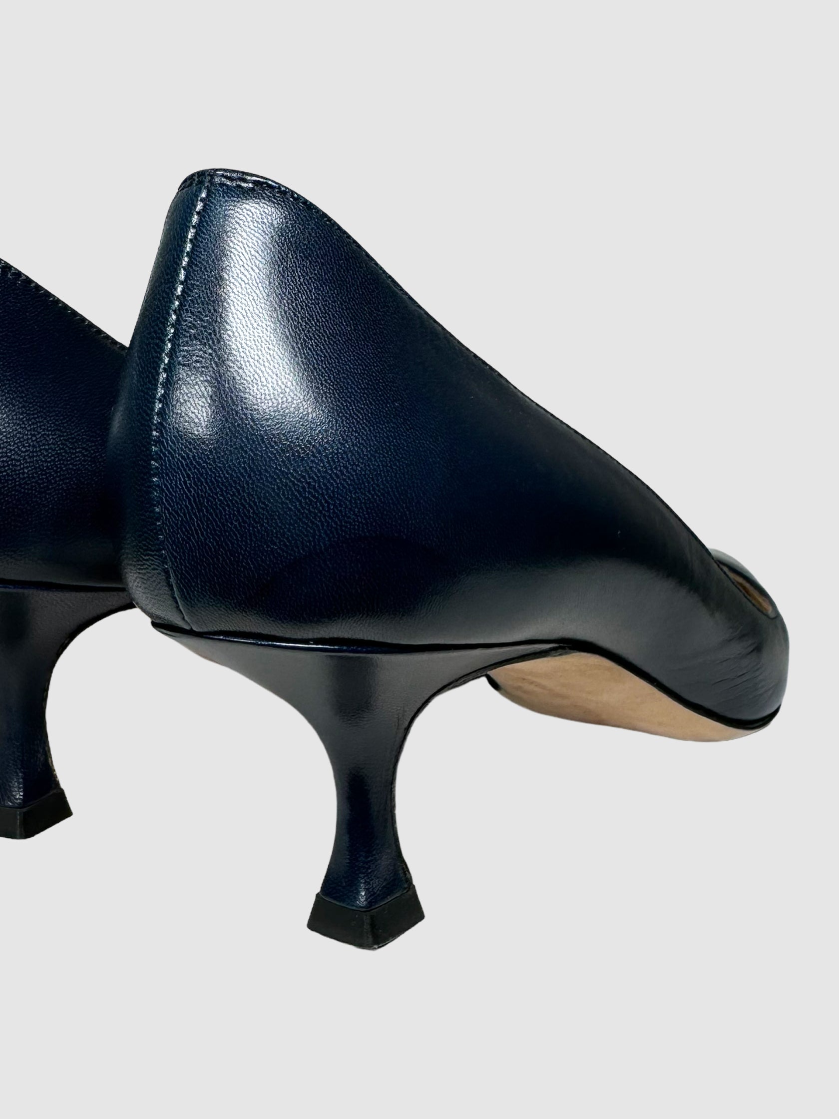 Leather Kitten Heels - Size 37.5