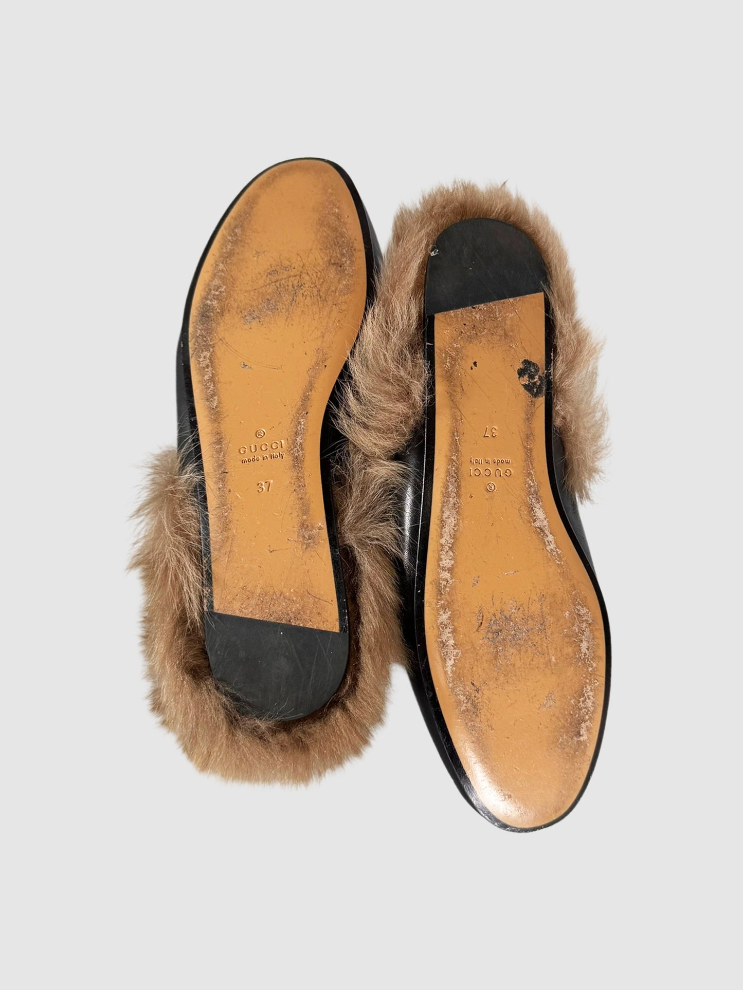 Princetown Fur Trim Mules - Size 37