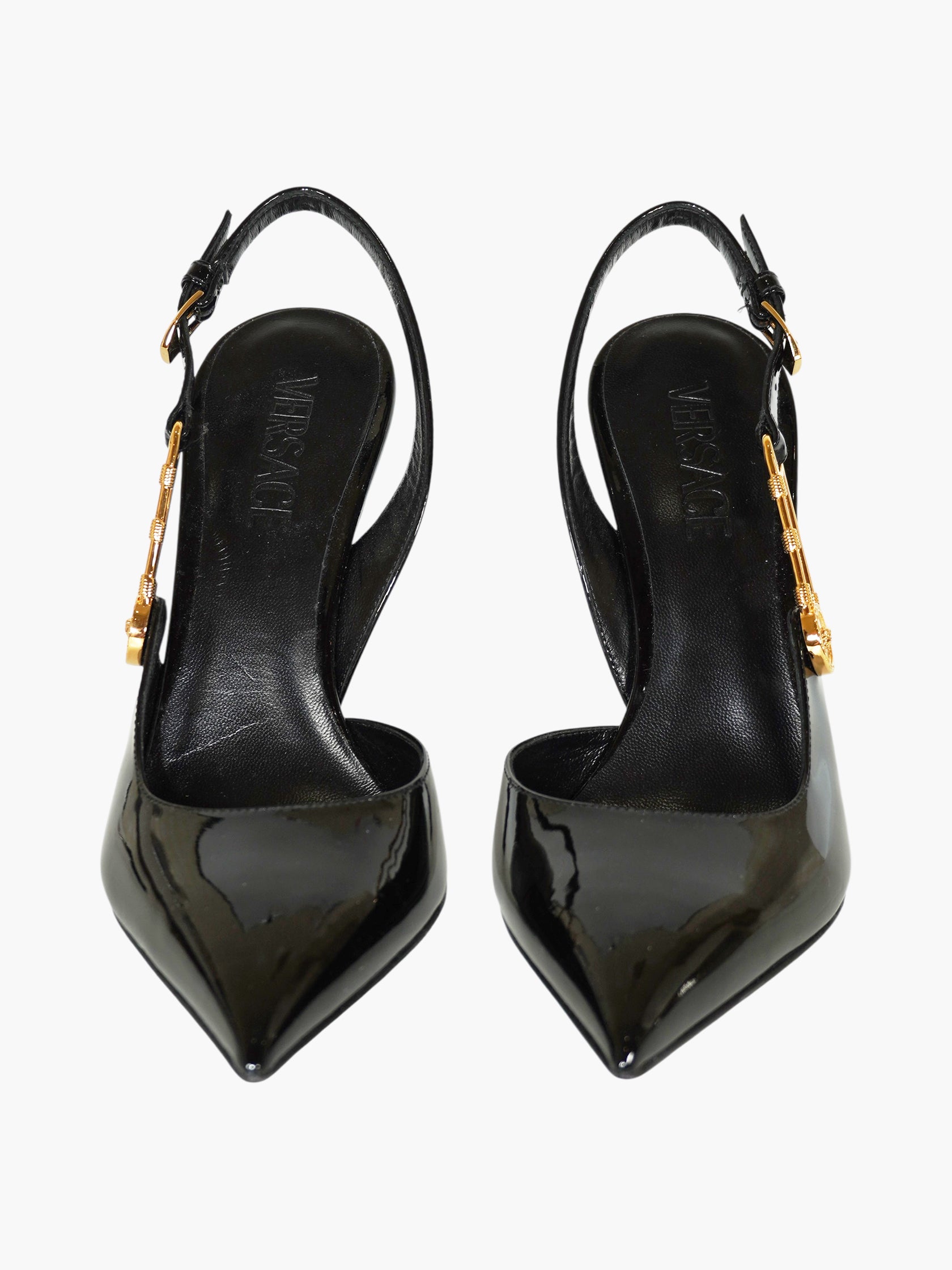 Safety Pin Slingback Pumps
