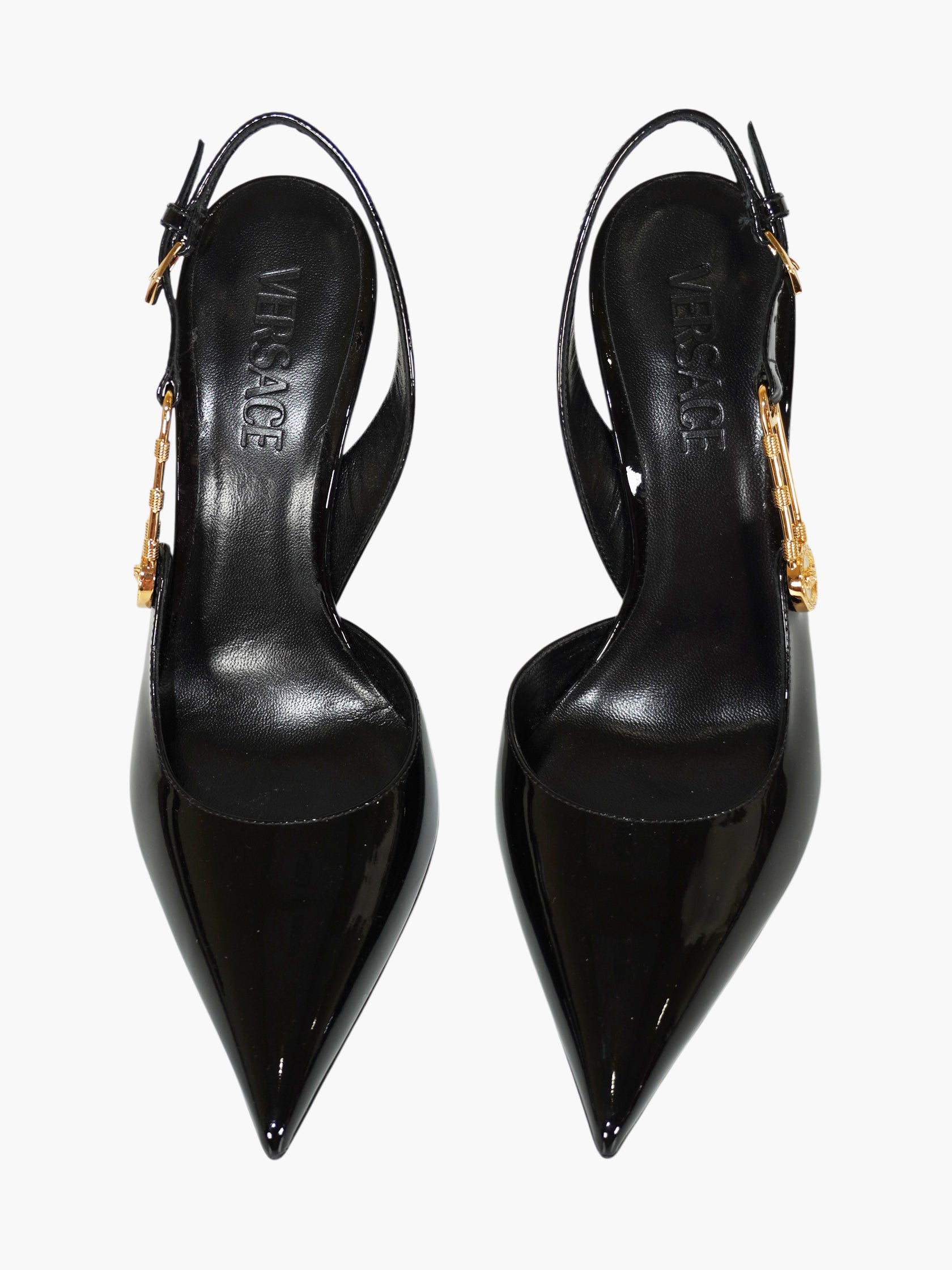 Safety Pin Slingback Pumps