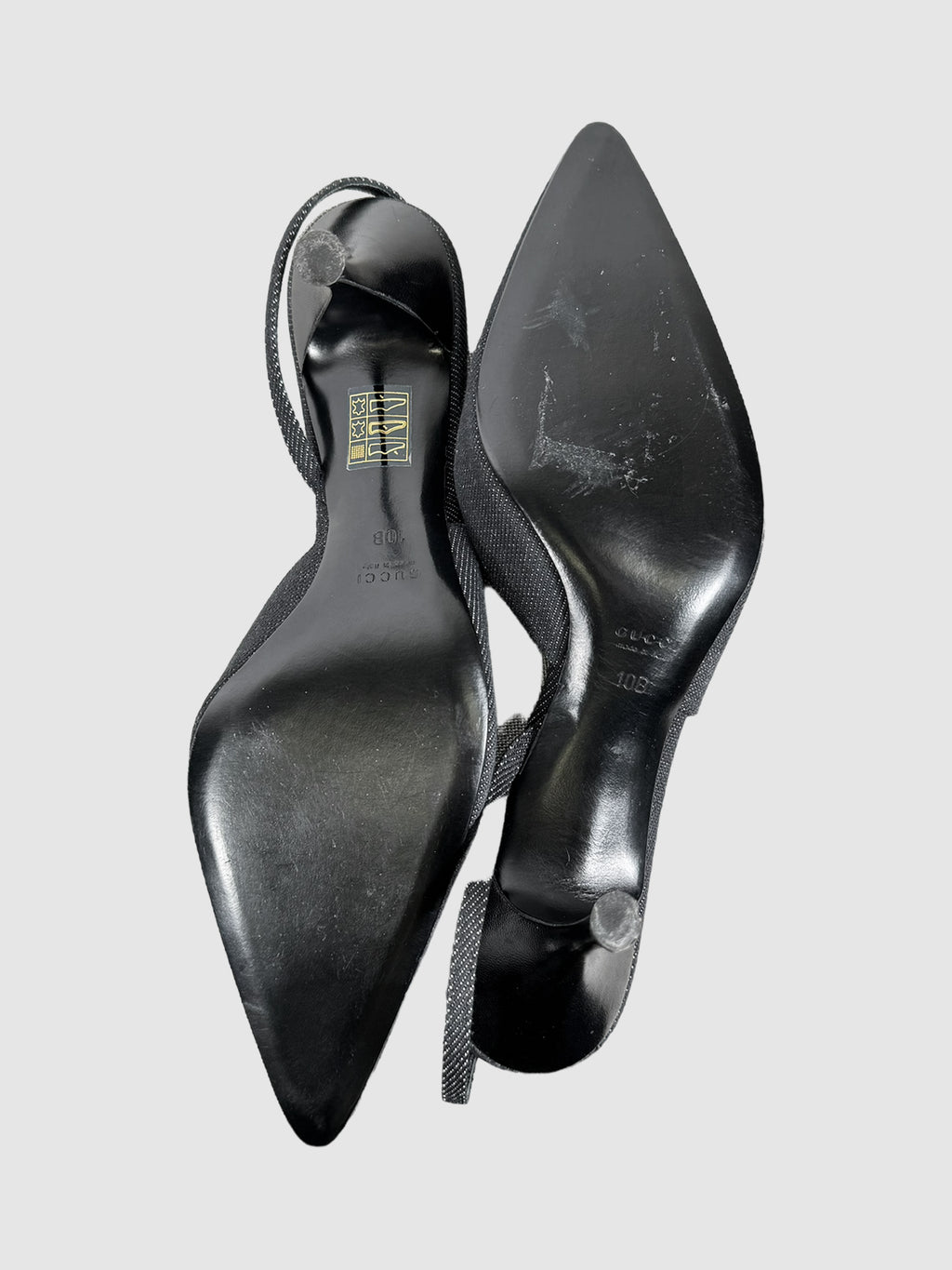 Denim Slingback Pumps - Size 10