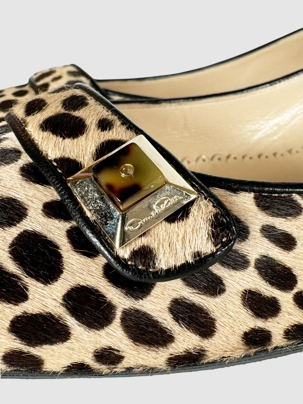 Leopard Print Pony Hair Flats - Size 41