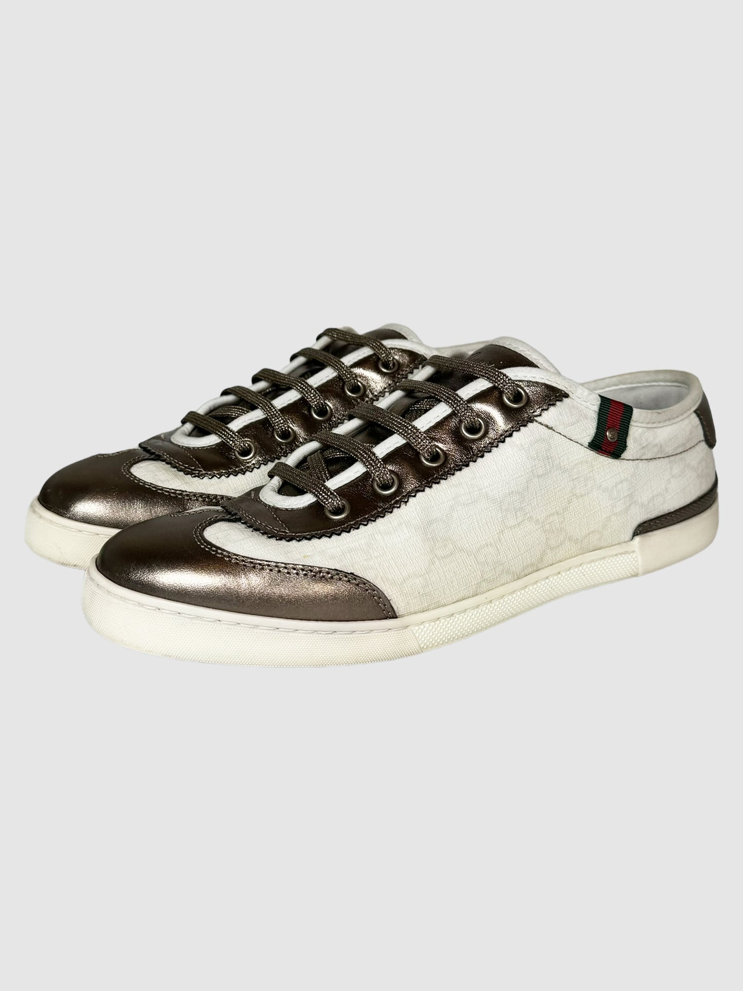 Metallic Canvas Sneakers - Size 39