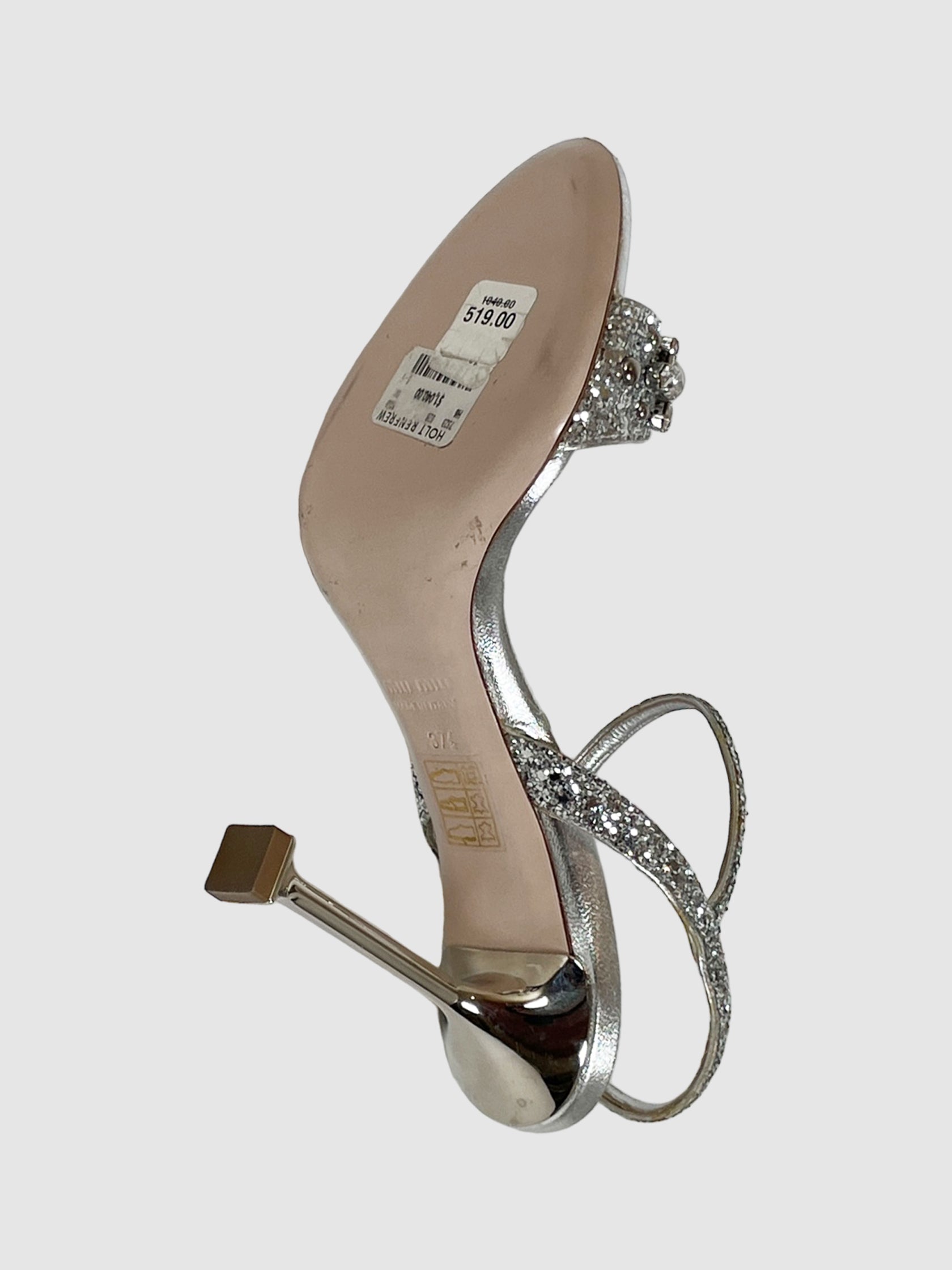 Embellished Jewel Strap Sandals - Size 37.5