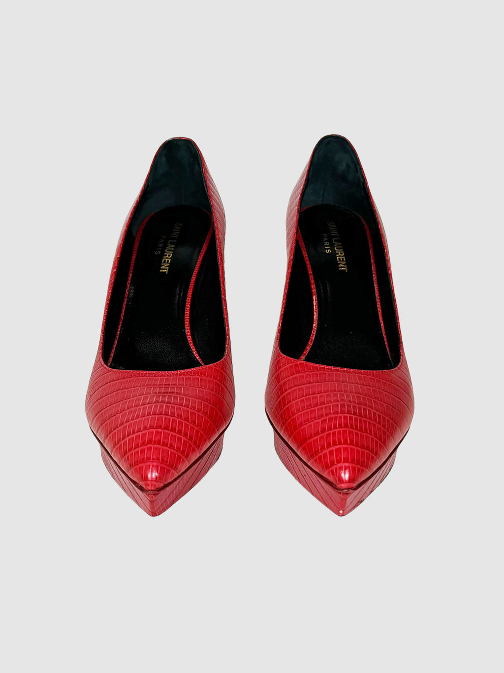 Janis Croc Embossed Pumps - Size 39