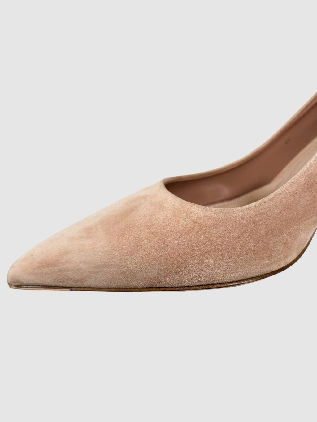 Suede Crystal Embellishment Pumps - Size 39