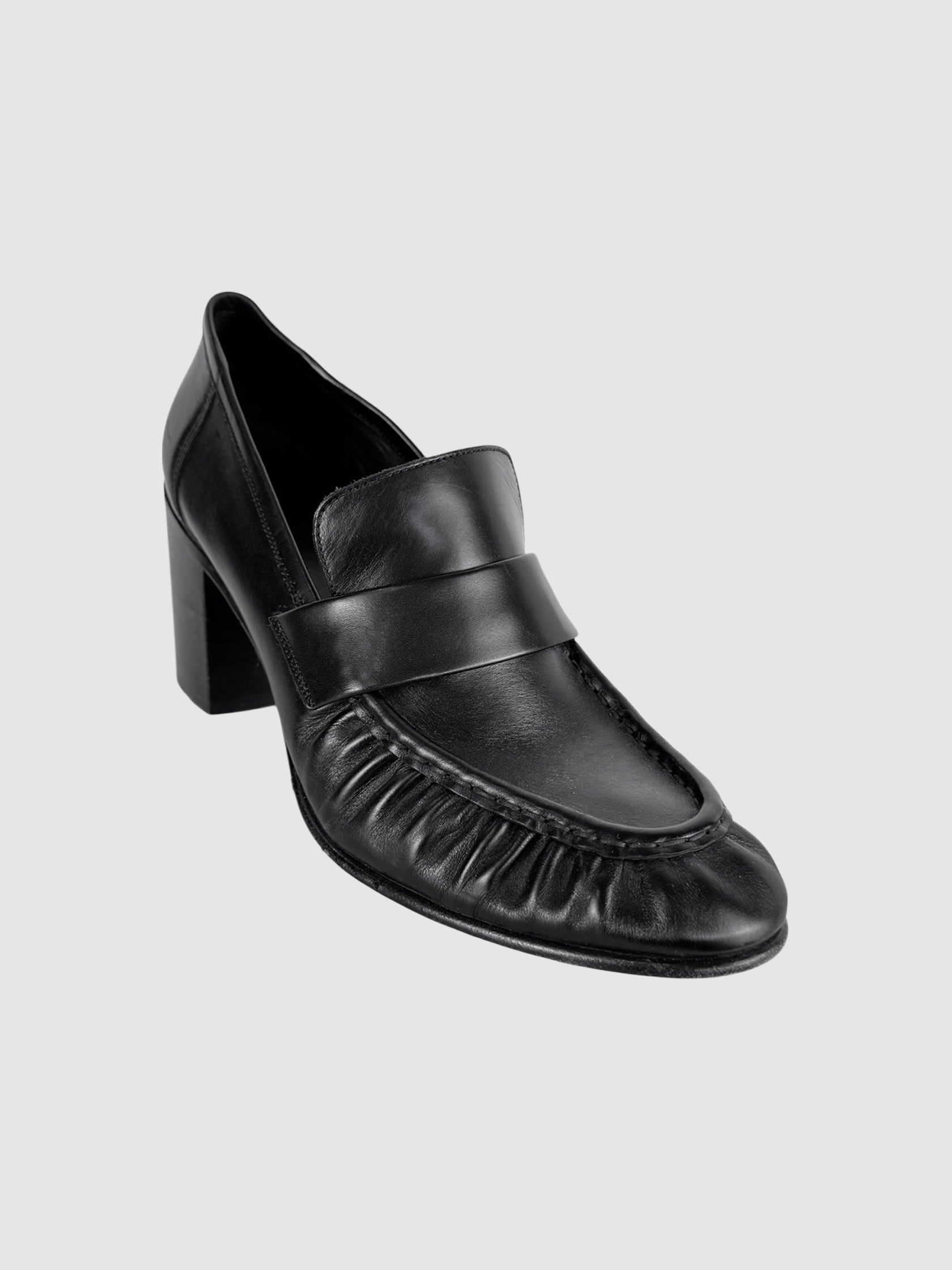 Leather Loafer Pumps