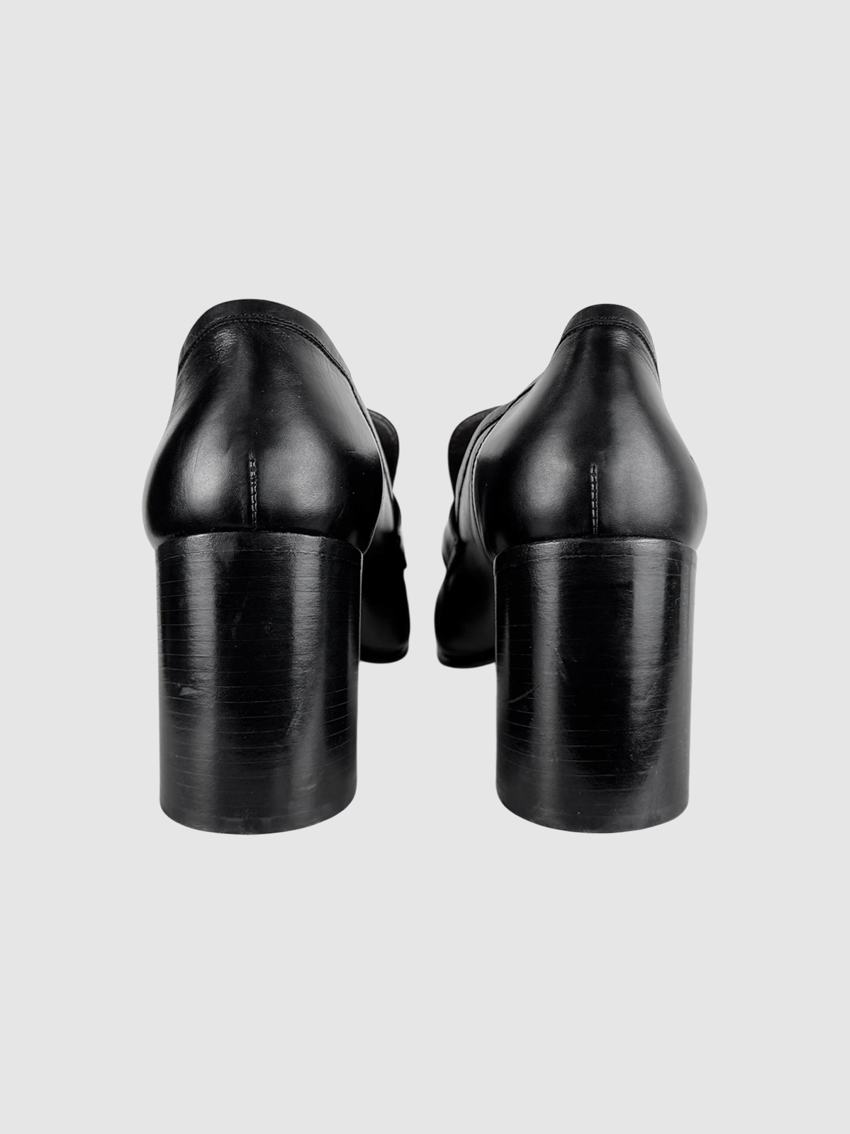 Leather Loafer Pumps