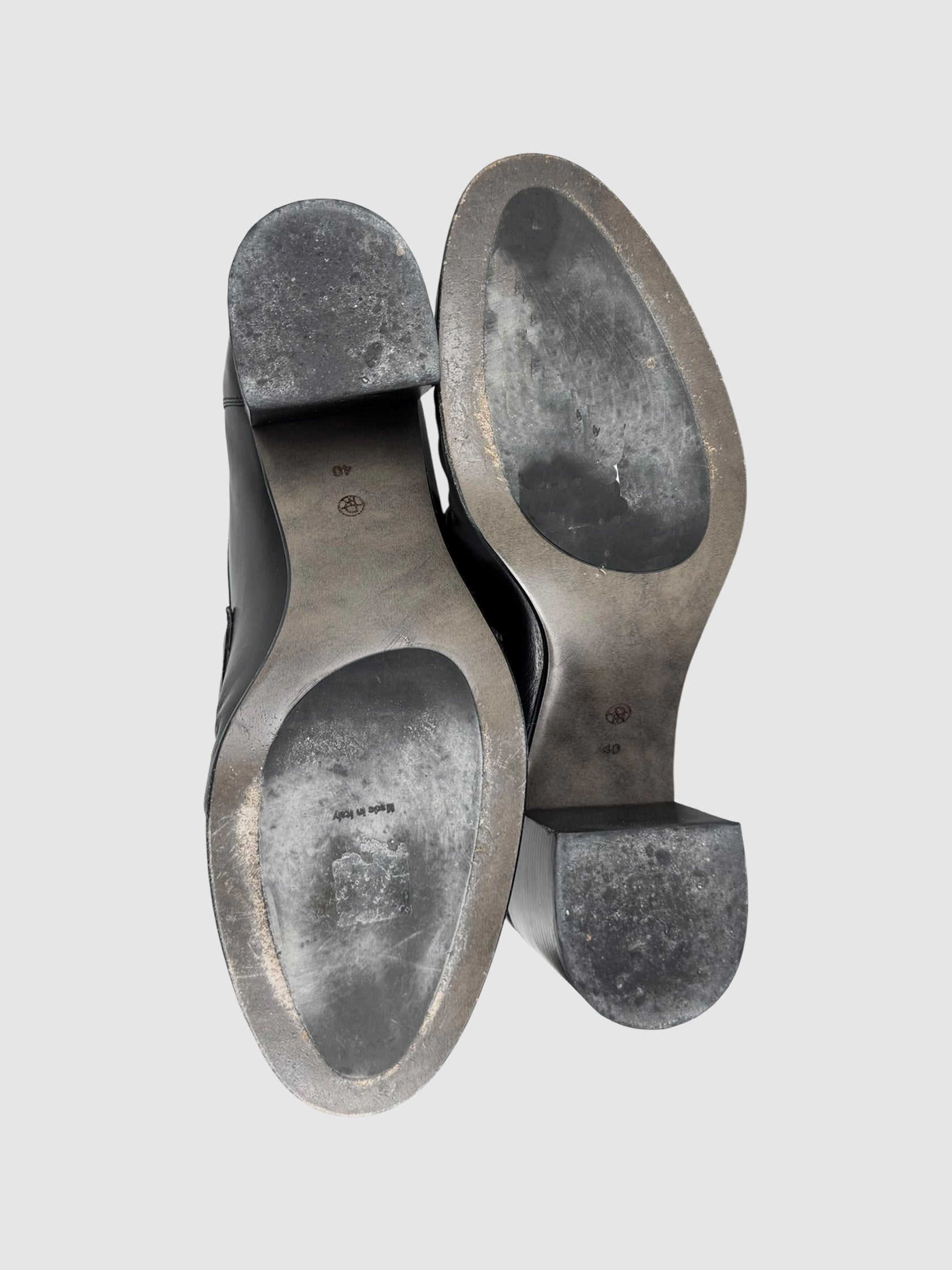 Leather Loafer Pumps