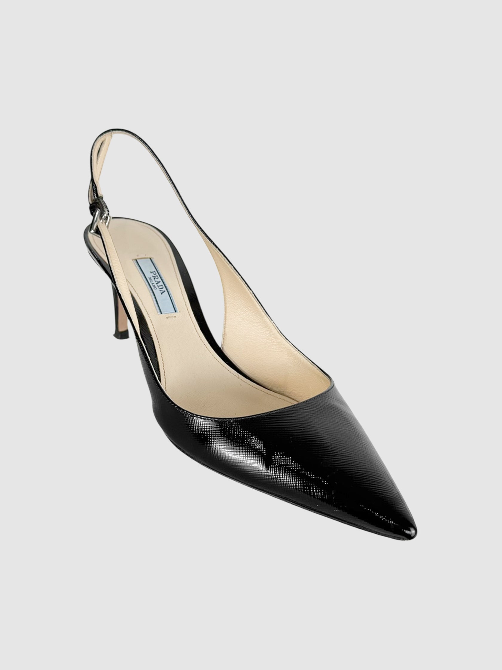 Patent Saffiano Pumps