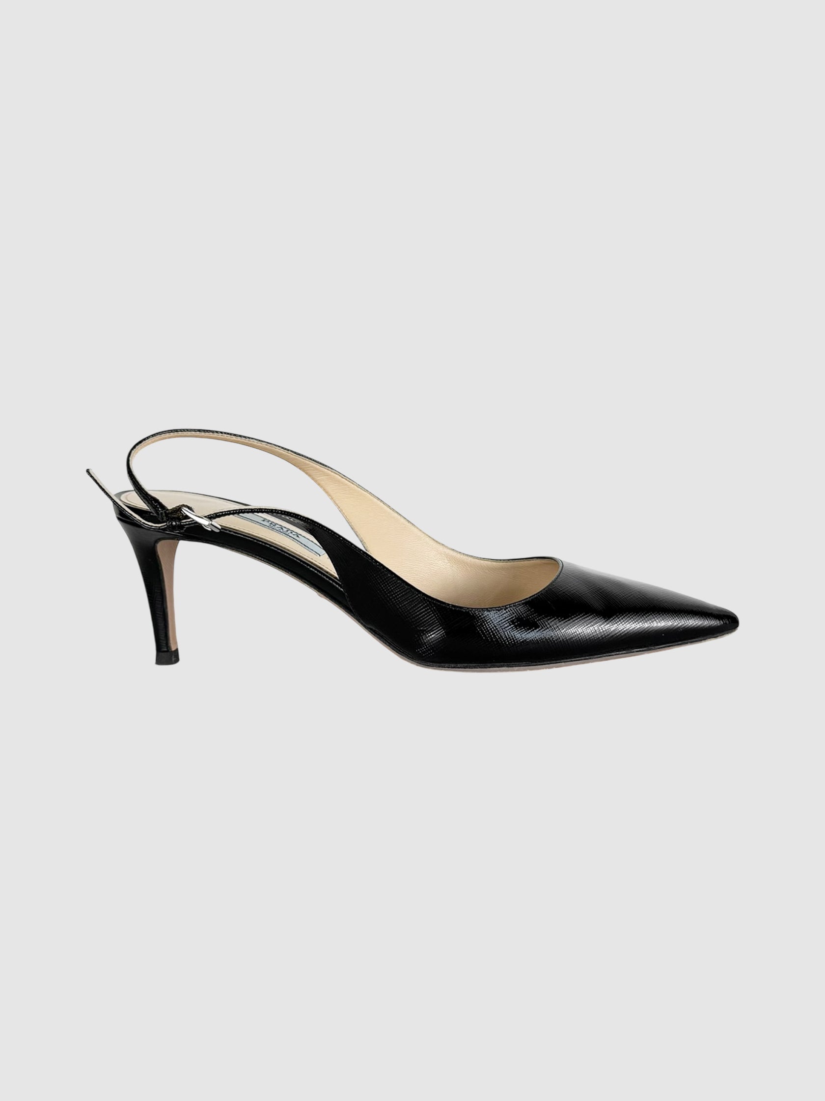 Patent Saffiano Pumps