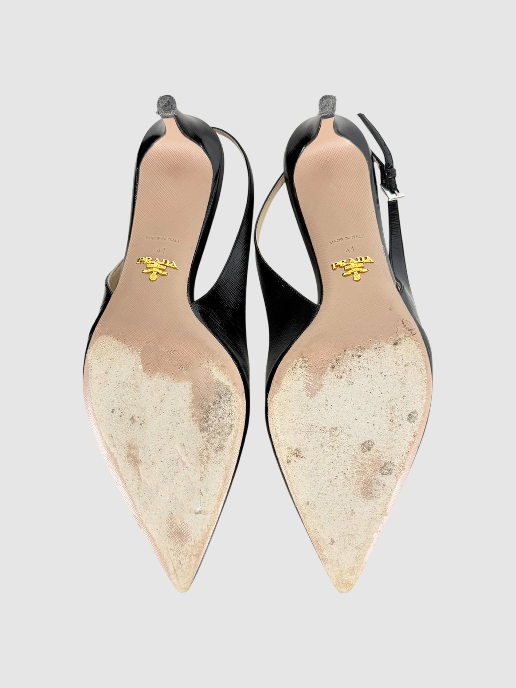 Patent Saffiano Pumps