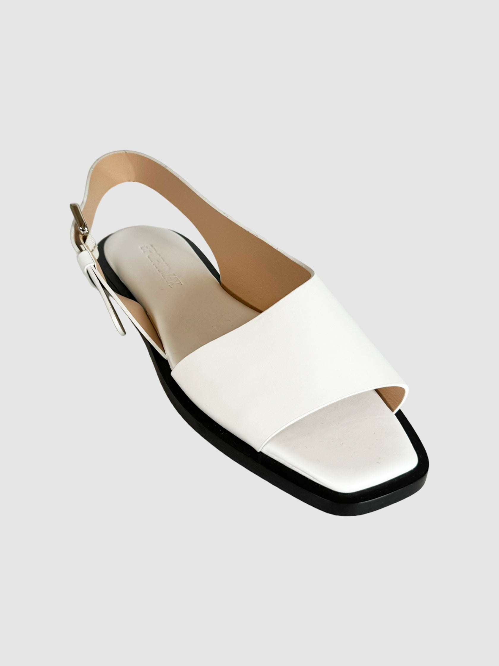 Leather Flat Sandals - Size 38.5