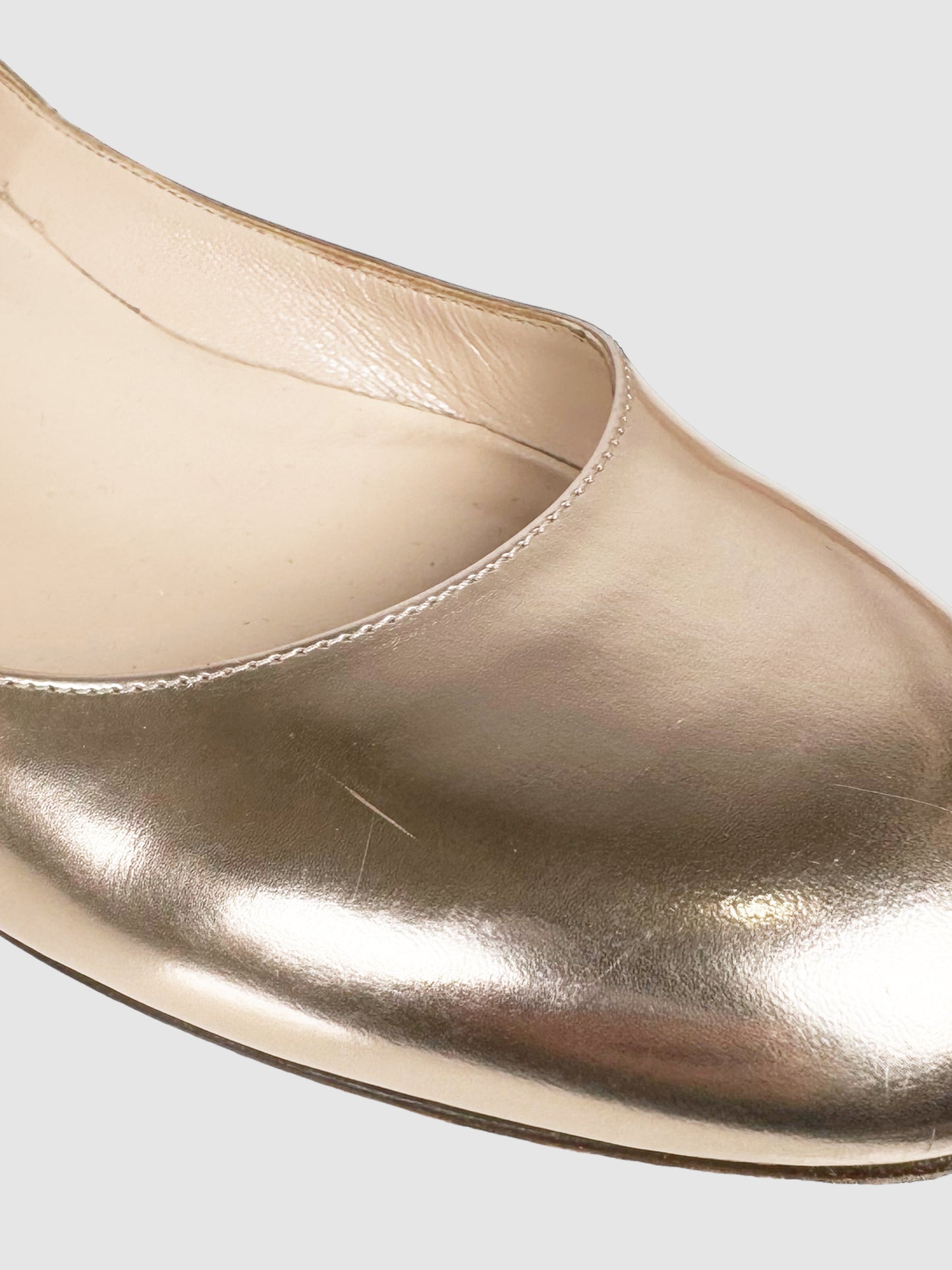 Tango Metallic Leather Flats - Size 37.5