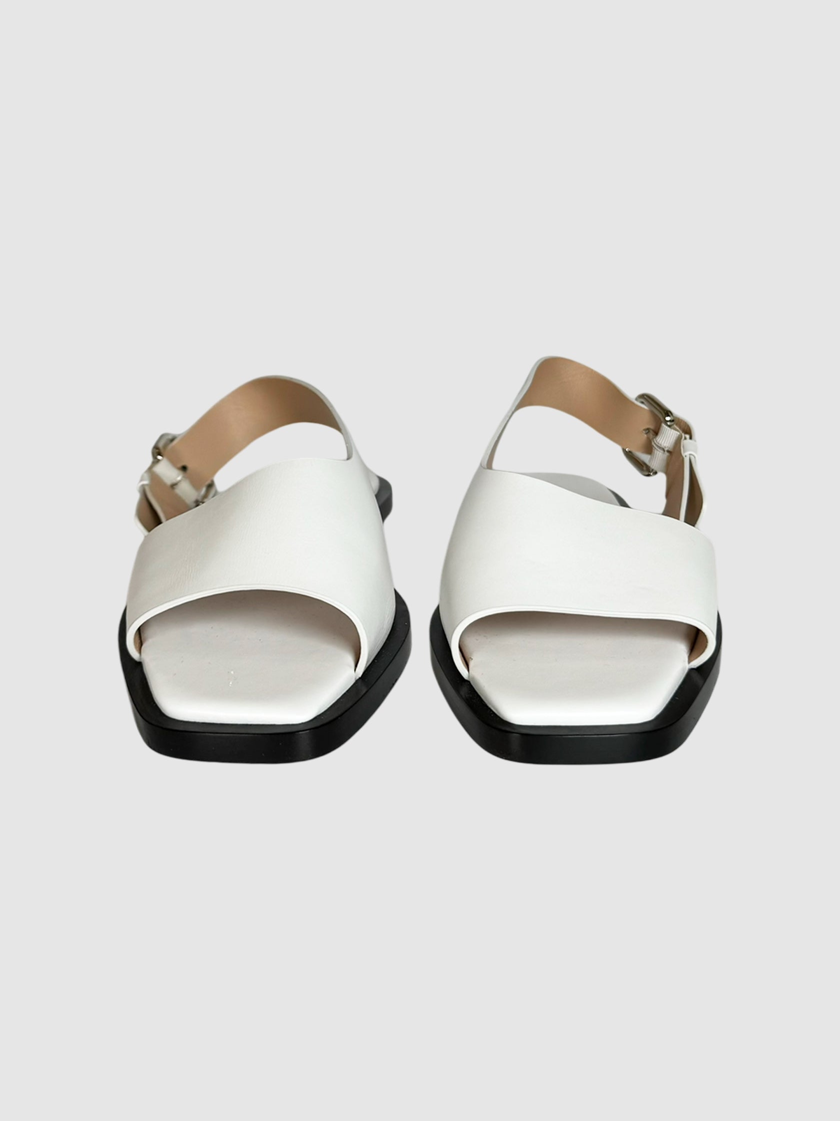 Leather Flat Sandals - Size 38.5