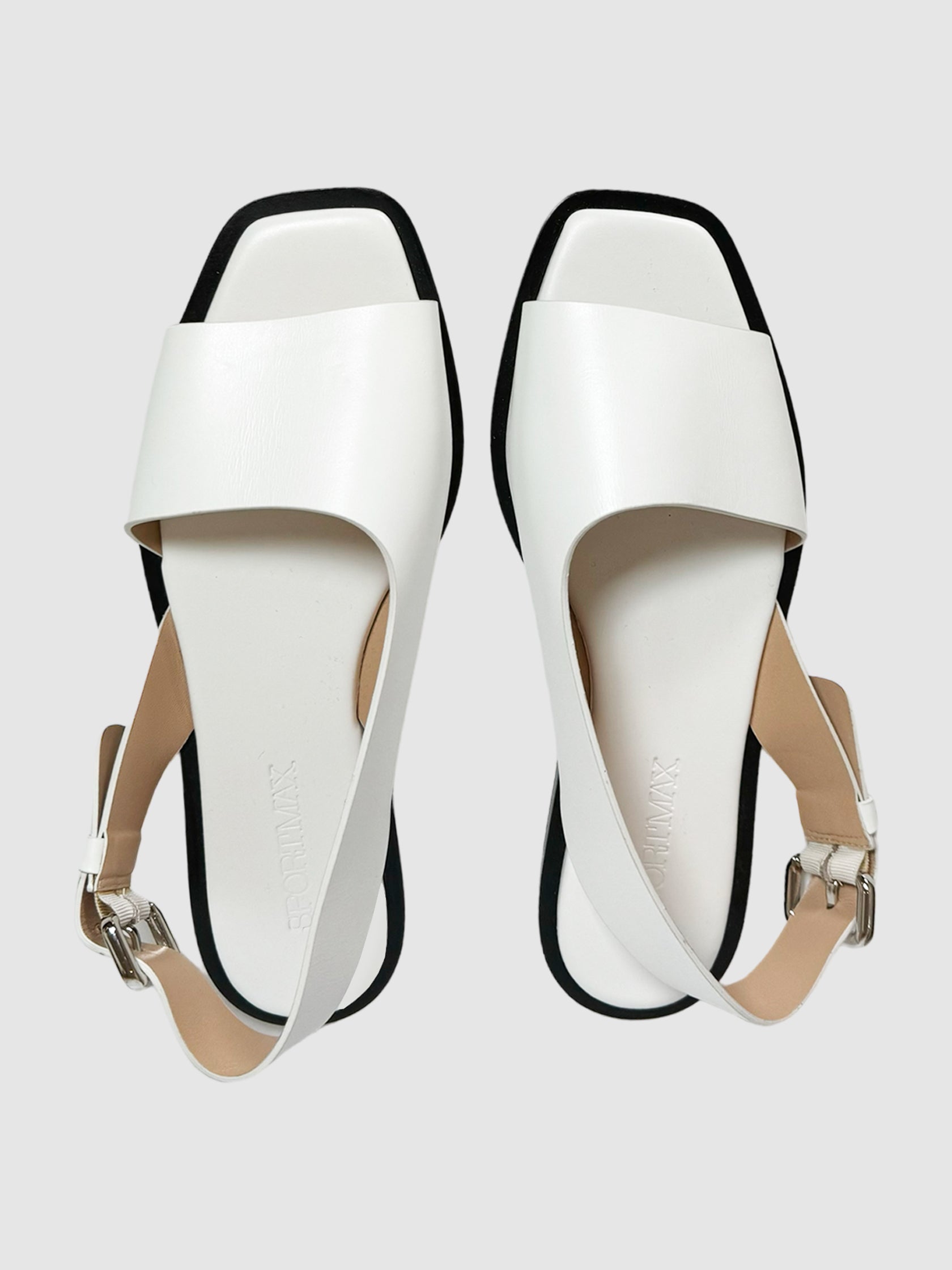 Leather Flat Sandals - Size 38.5