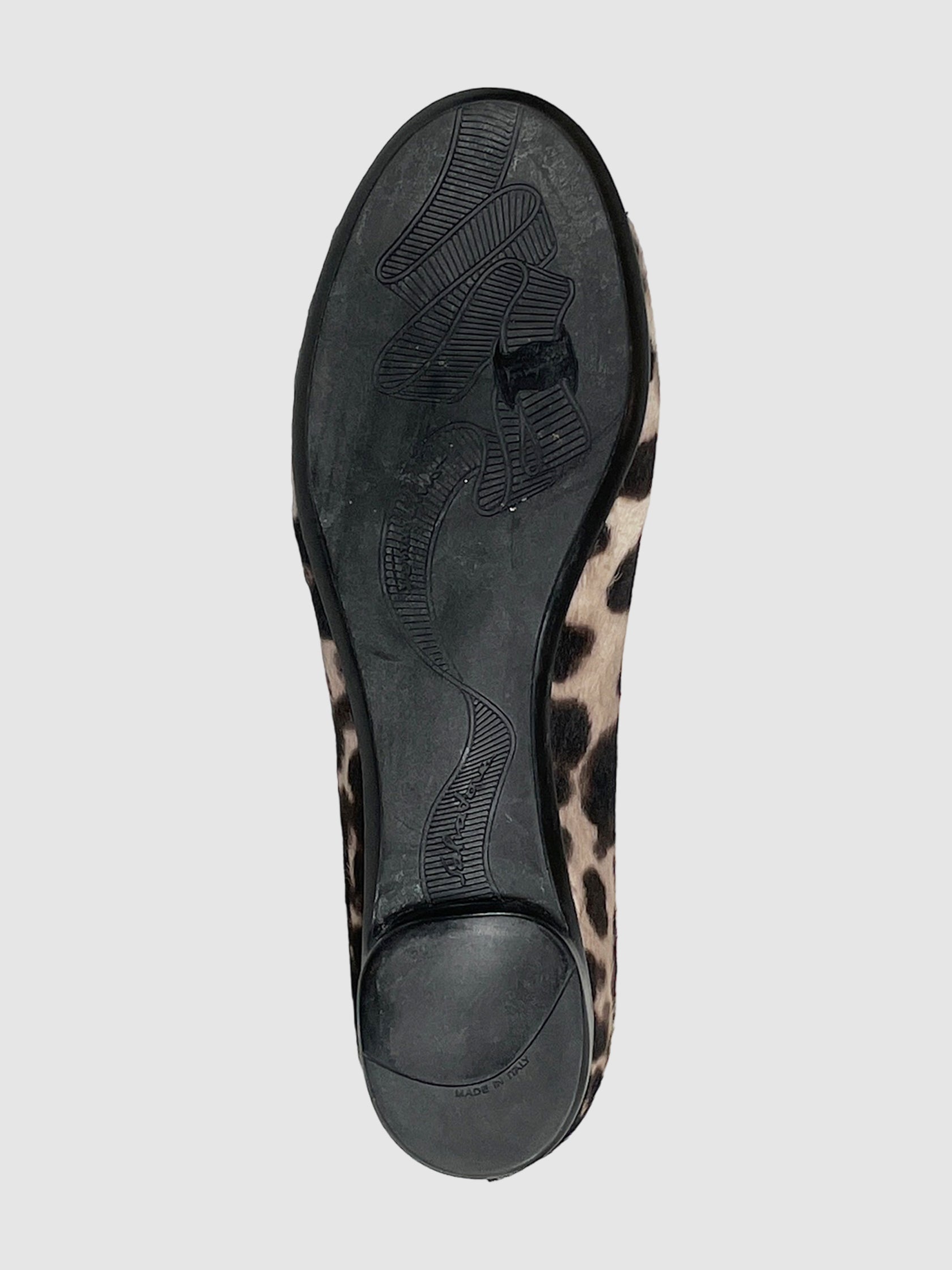 Leopard Print Mohair Flats - Size 9.5