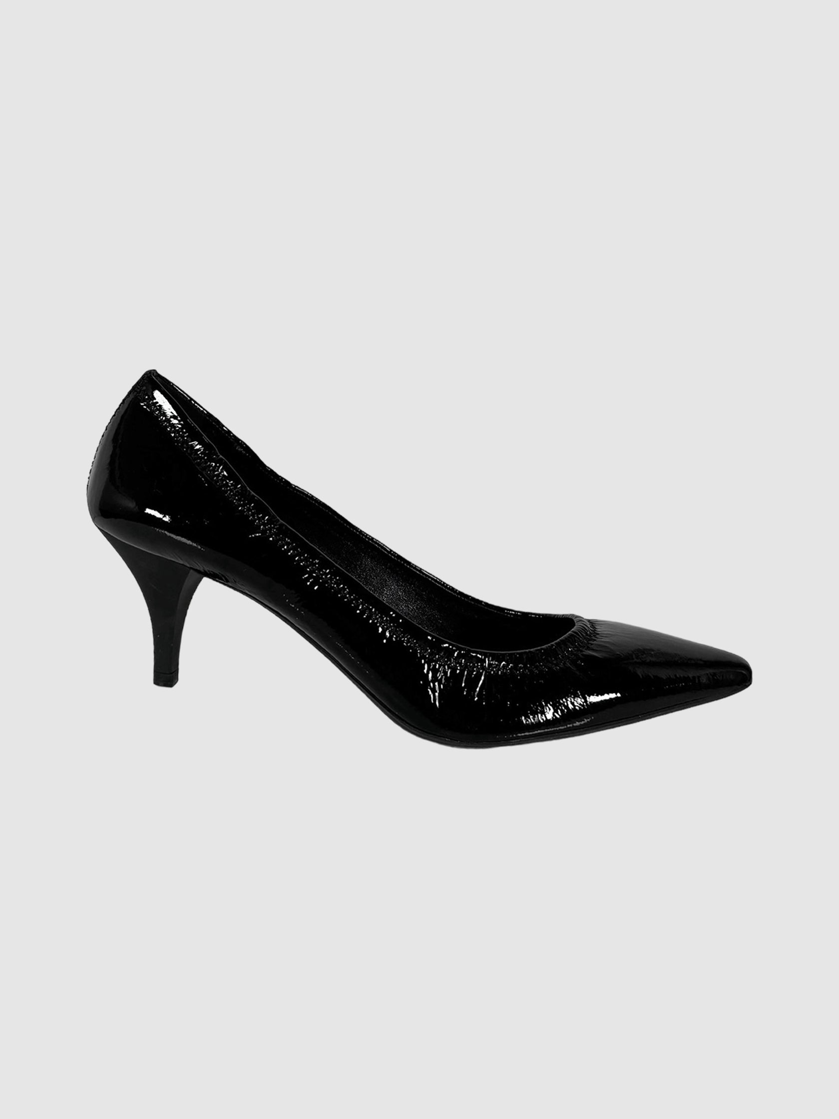 Scrunchie Patent Leather Pumps - Size 39