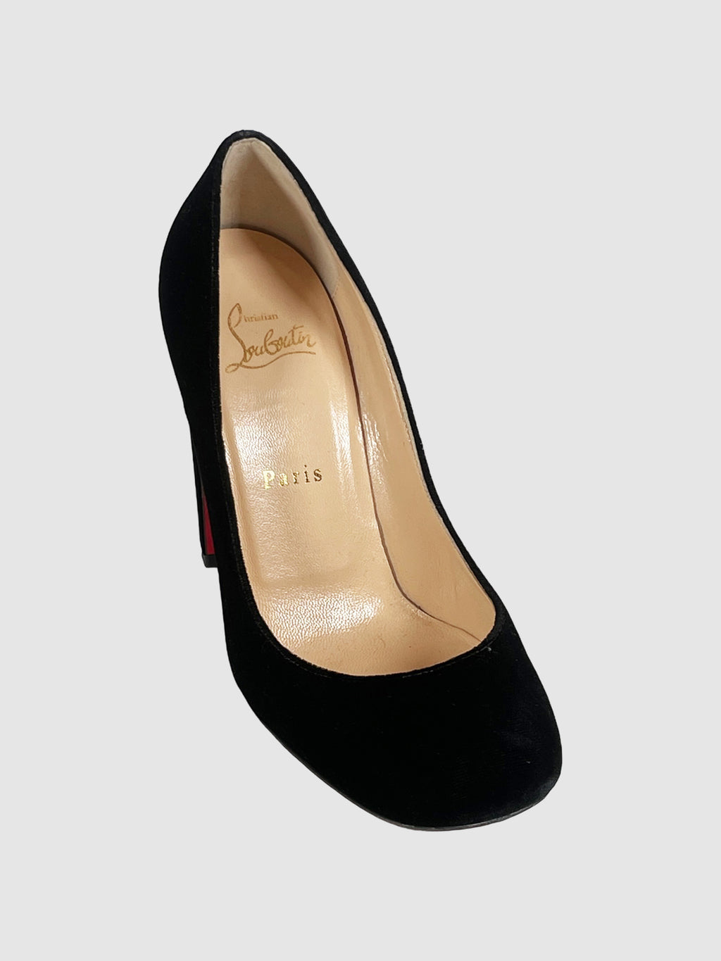 Christian Louboutin Cadrilla Corazon Velvet Pumps - Size 37.5