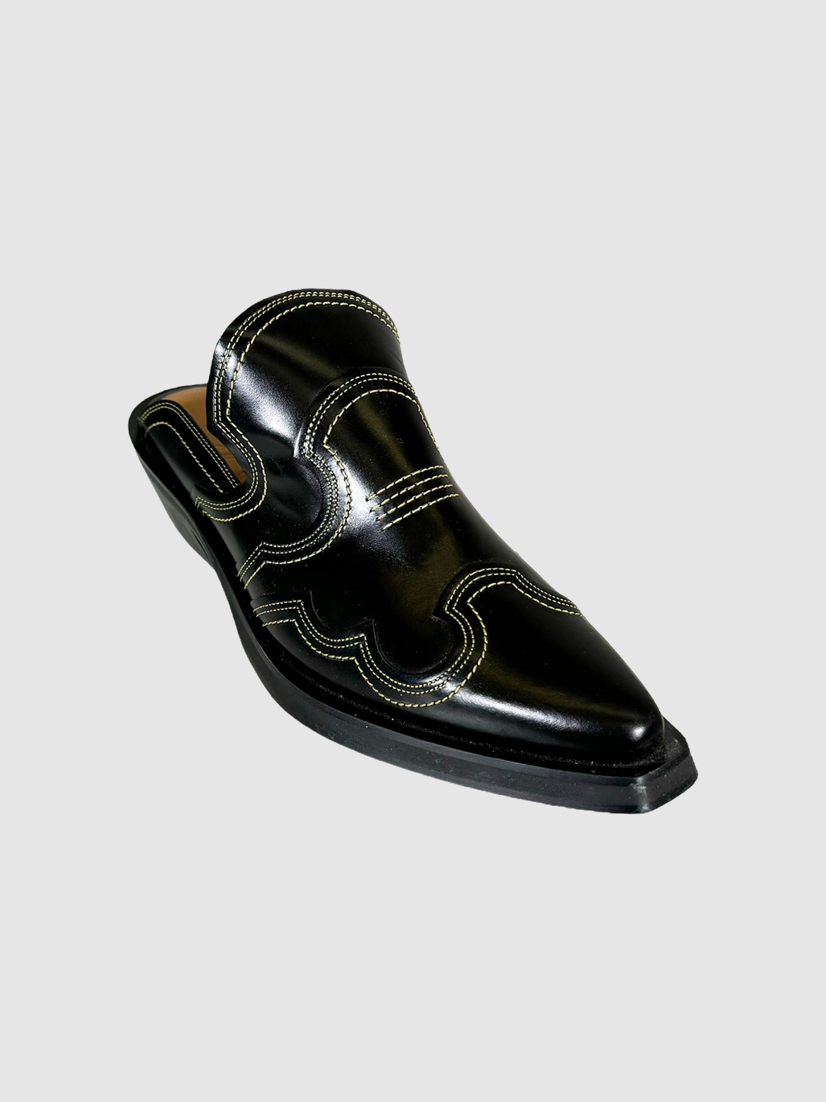 Leather Western Mules - Size 40