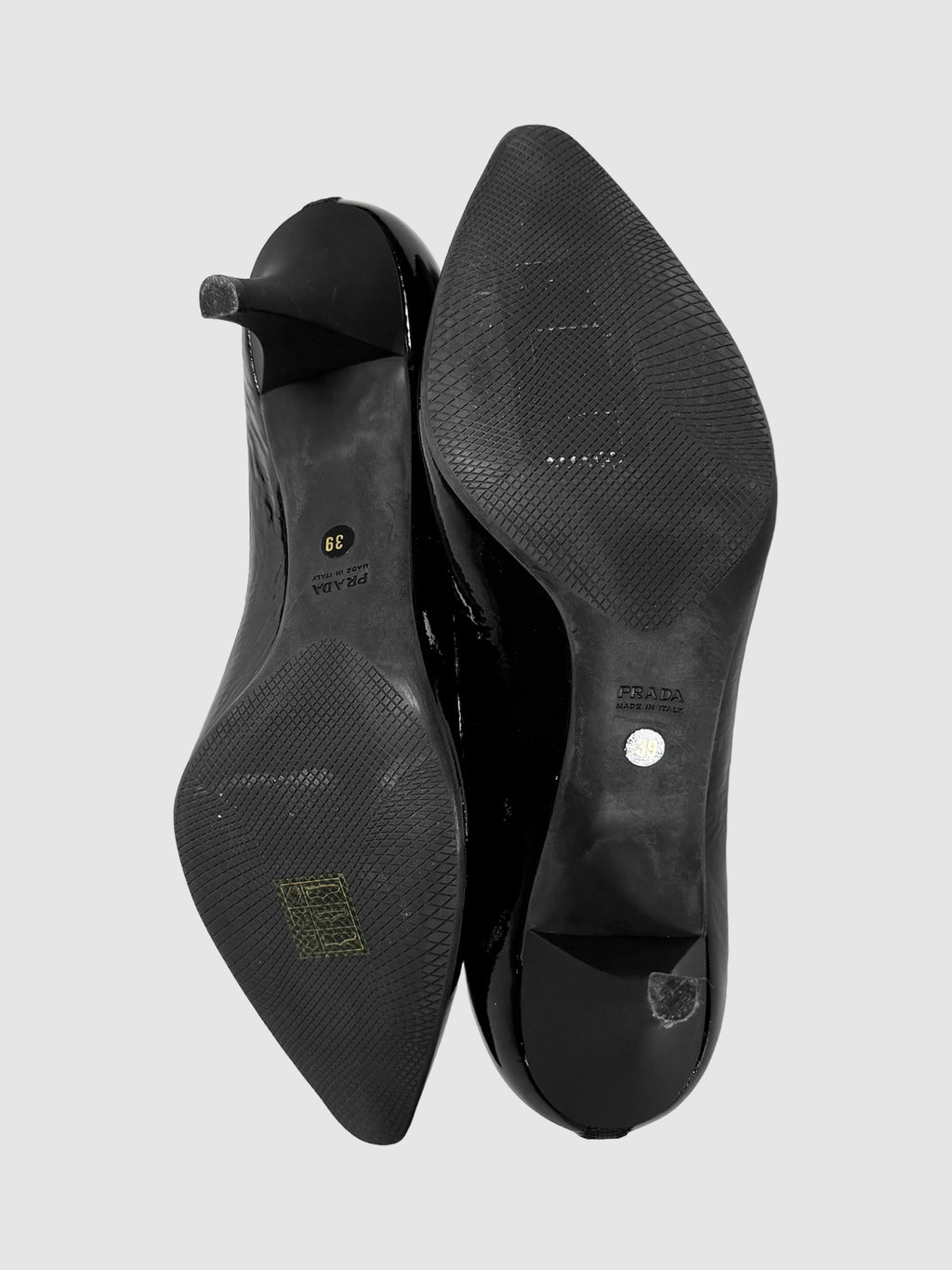 Scrunchie Patent Leather Pumps - Size 39