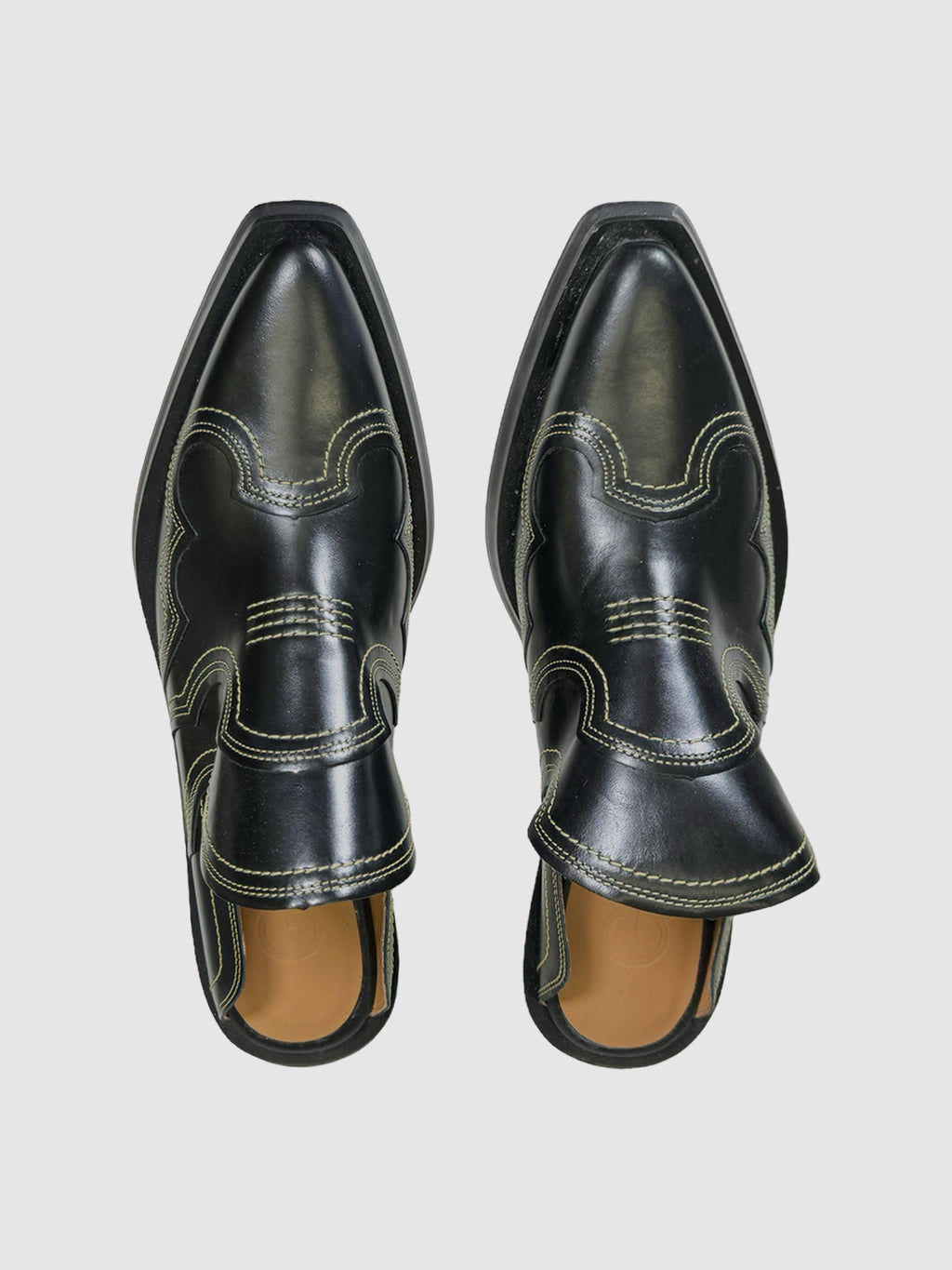 Leather Western Mules - Size 40